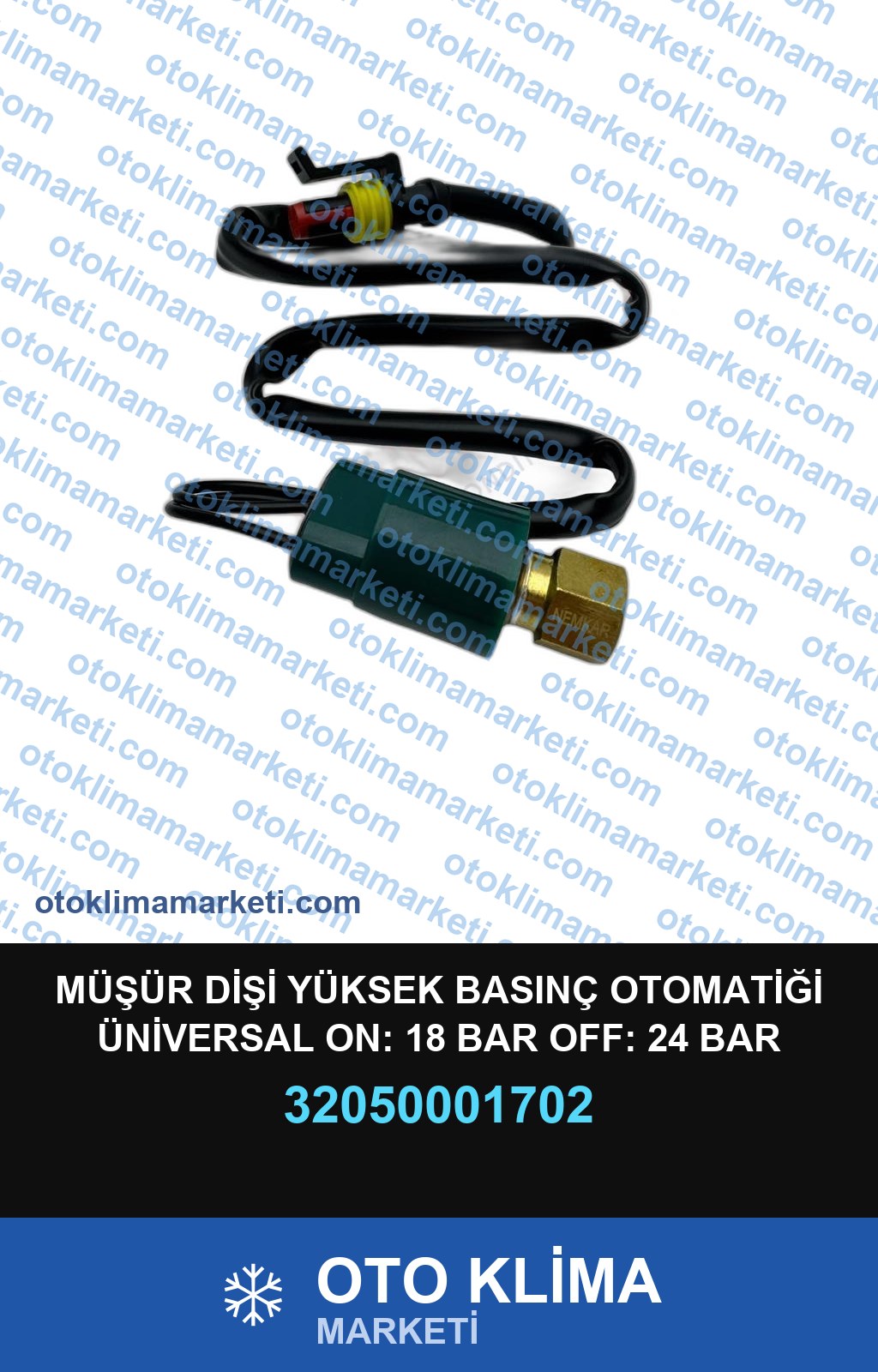MÜŞÜR DİŞİ YÜKSEK BASINÇ OTOMATİĞİ ÜNİVERSAL ON: 18 BAR OFF: 24 BAR
