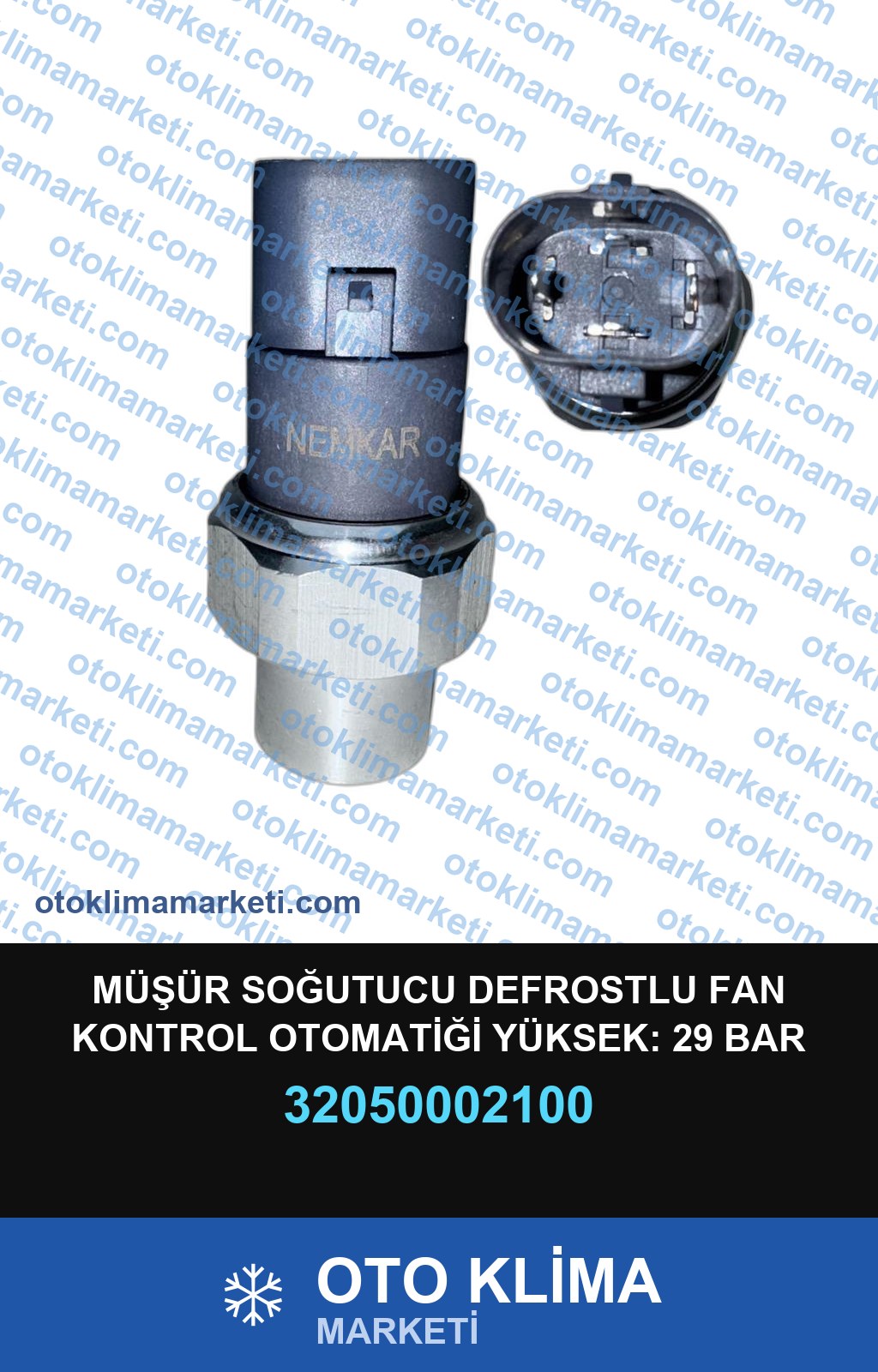 MÜŞÜR SOĞUTUCU DEFROSTLU FAN KONTROL OTOMATİĞİ YÜKSEK: 29 BAR ALÇAK: -0,4 BAR (KARSAN CLİMART)