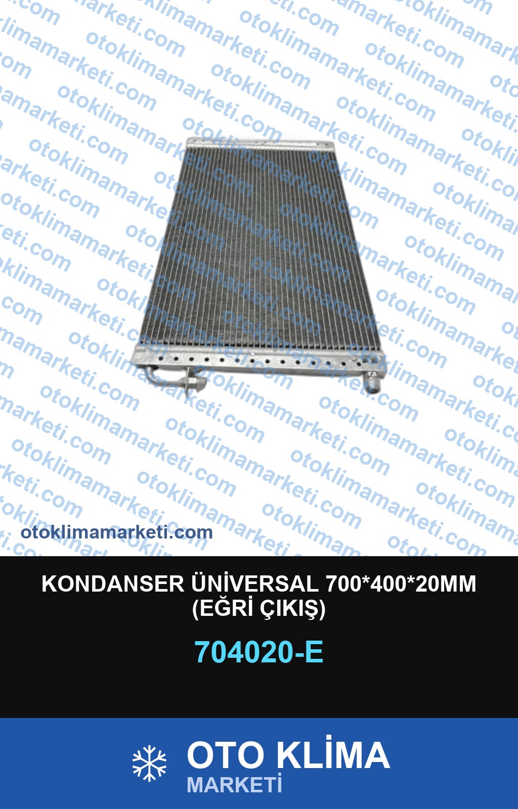KONDANSER ÜNİVERSAL 700*400*20MM (EĞRİ ÇIKIŞ)