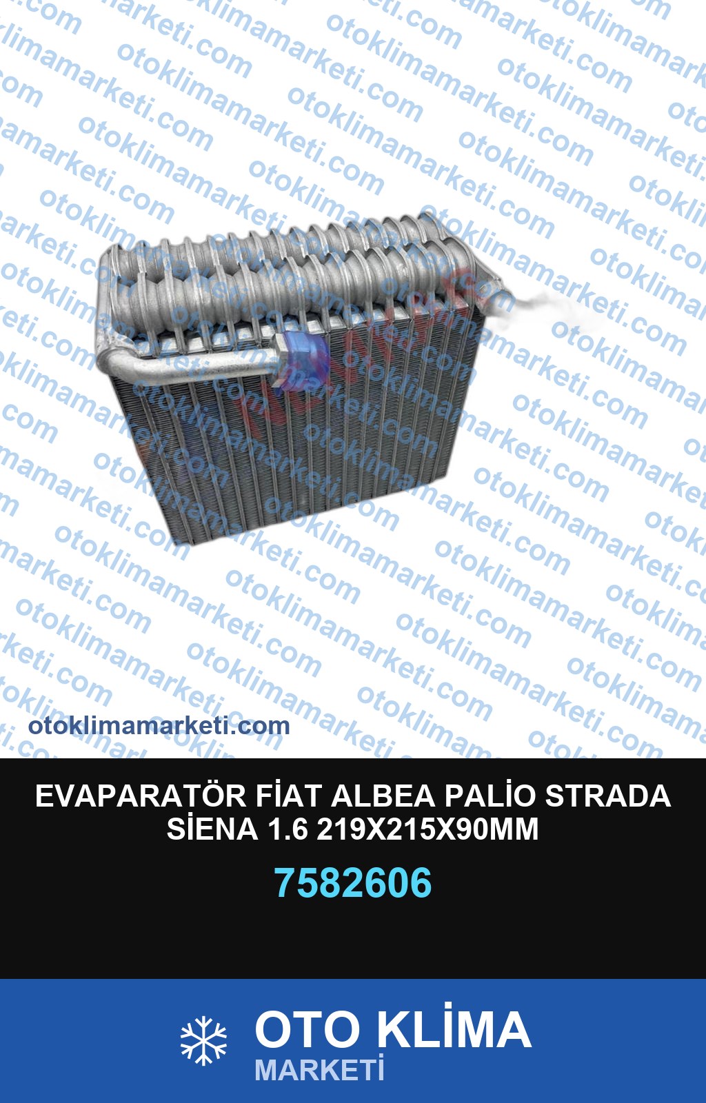 EVAPARATÖR FİAT ALBEA PALİO STRADA SİENA 1.6 219X215X90MM