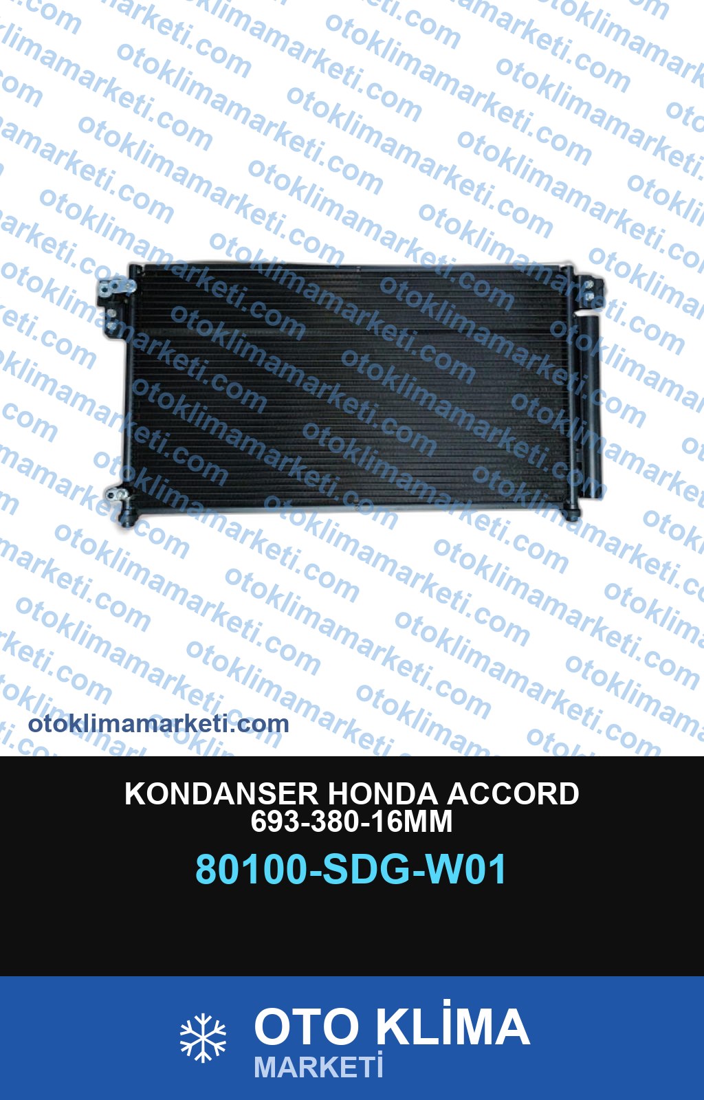 KONDANSER HONDA ACCORD 693-380-16MM