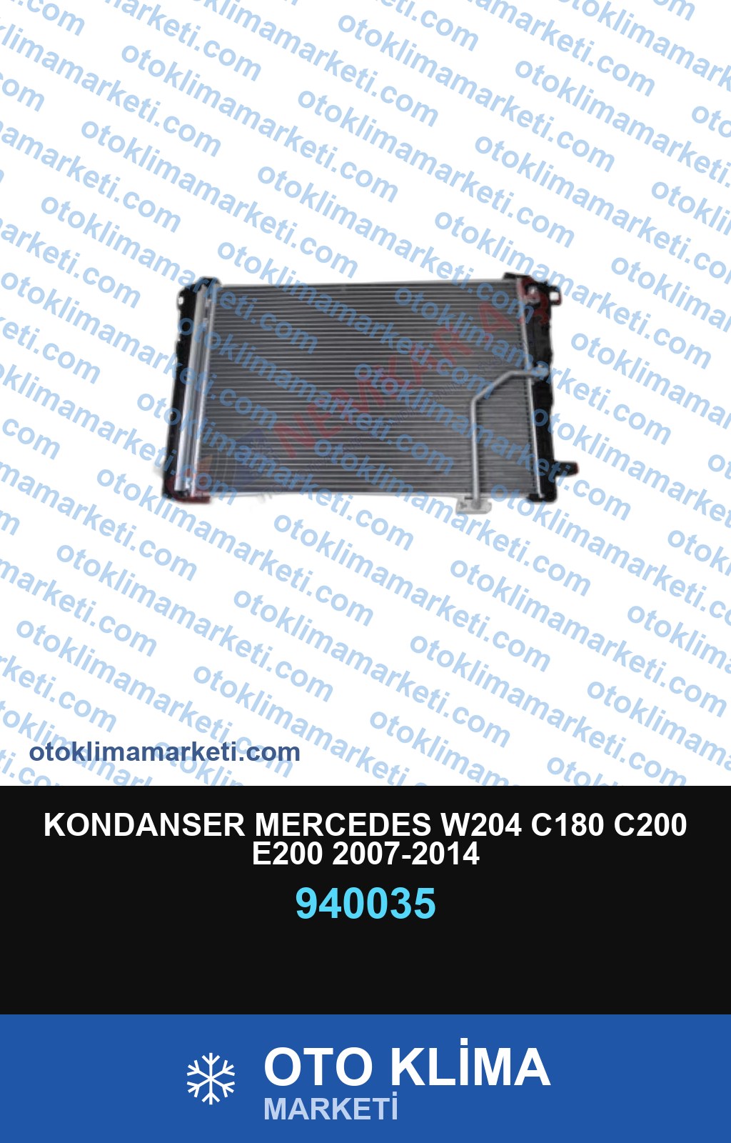 KONDANSER MERCEDES W204 C180 C200 E200 2007-2014
