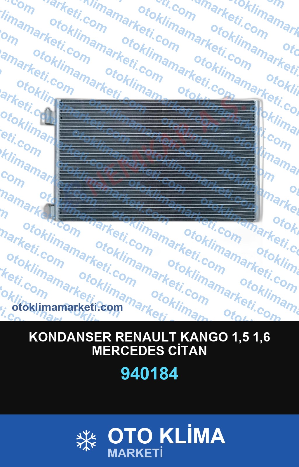 KONDANSER RENAULT KANGO 1,5 1,6 MERCEDES CİTAN