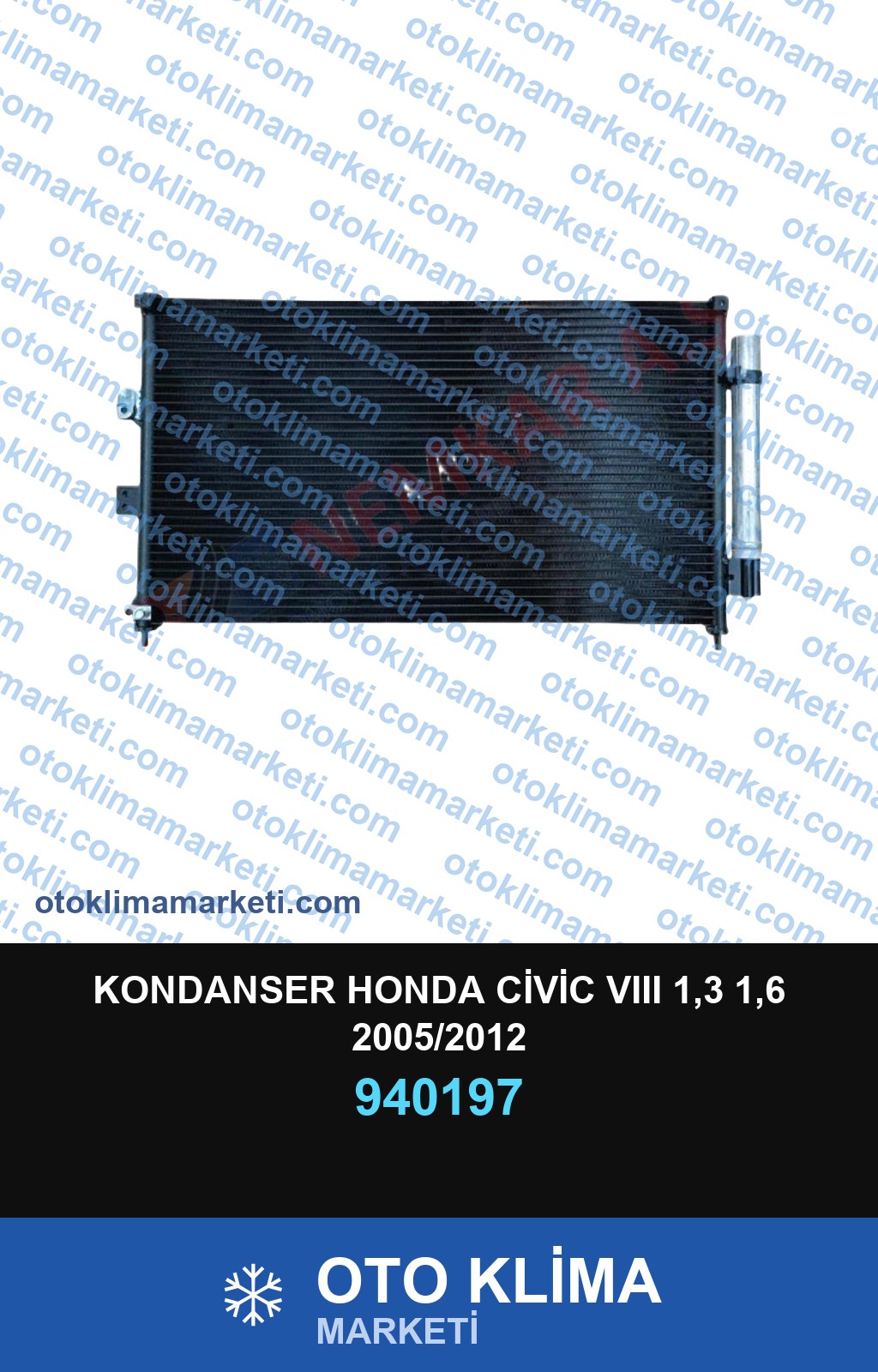 KONDANSER HONDA CİVİC VIII 1,3 1,6 2005/2012