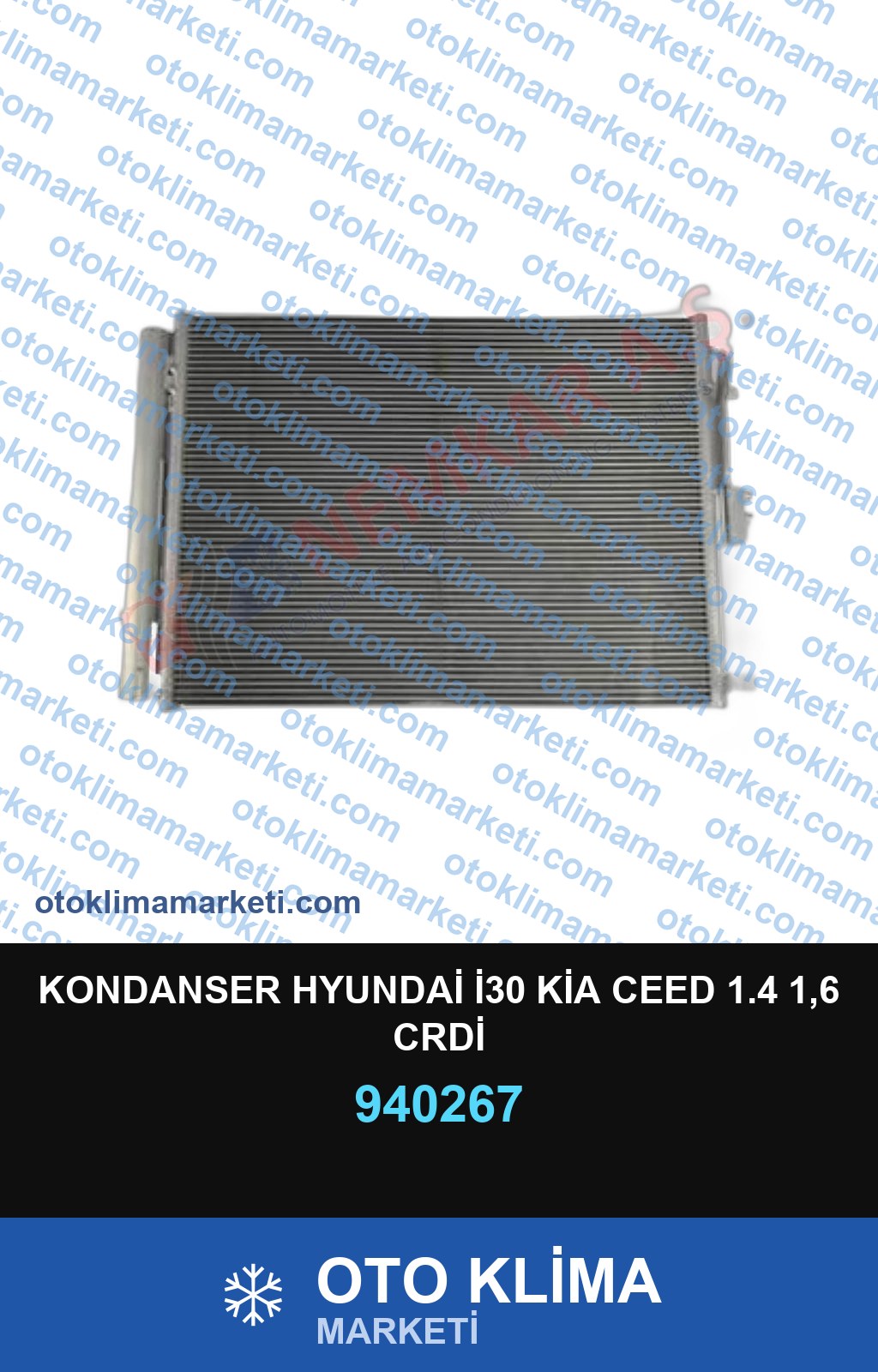 KONDANSER HYUNDAİ İ30 KİA CEED 1.4 1,6 CRDİ