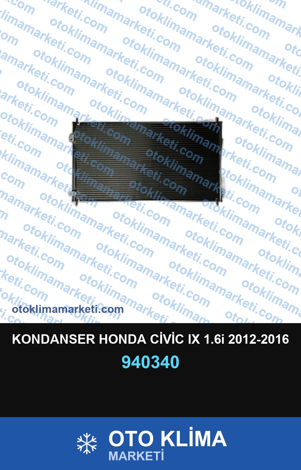 KONDANSER HONDA CİVİC IX 1.6i 2012-2016