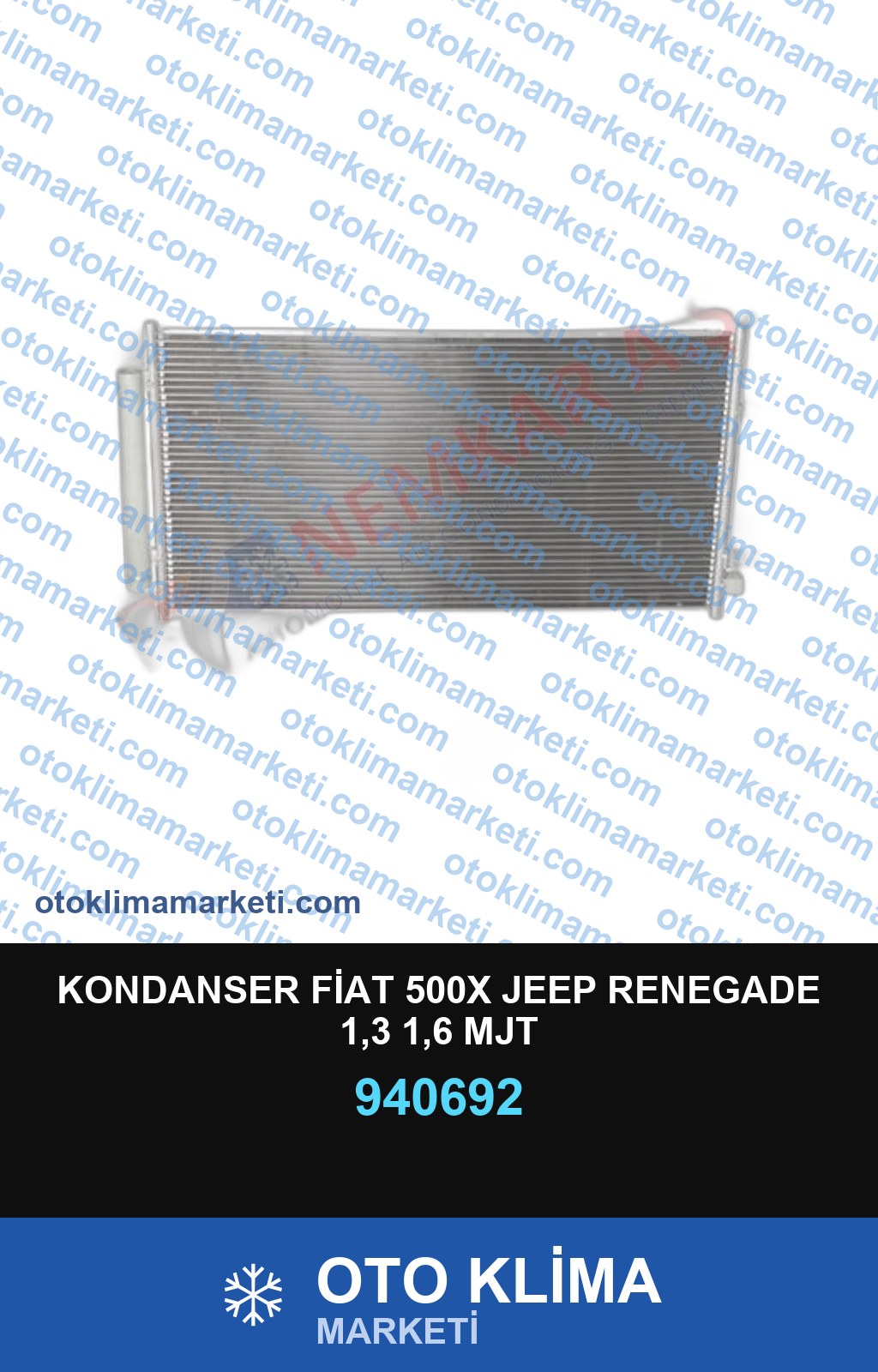 KONDANSER FİAT 500X JEEP RENEGADE 1,3 1,6 MJT