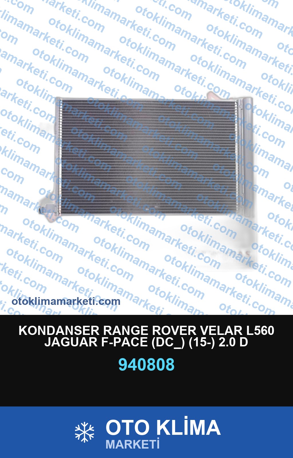 KONDANSER RANGE ROVER VELAR L560 JAGUAR F-PACE (DC_) (15-) 2.0 D