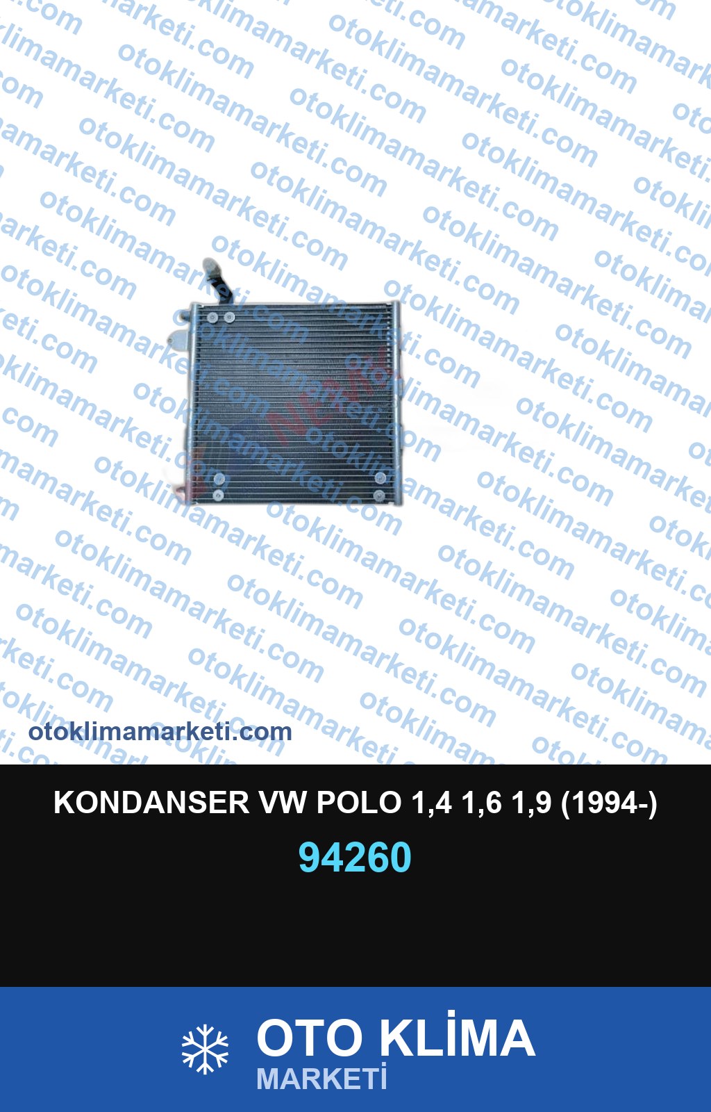 KONDANSER VW POLO 1,4 1,6 1,9 (1994-)
