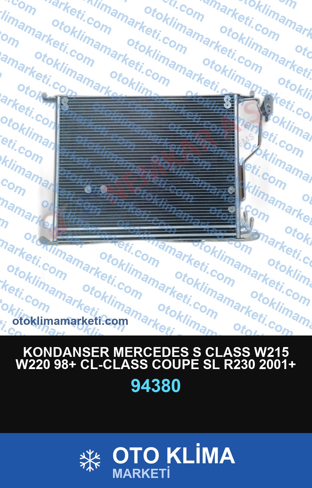 KONDANSER MERCEDES S CLASS W215 W220 98+ CL-CLASS COUPE SL R230 2001+
