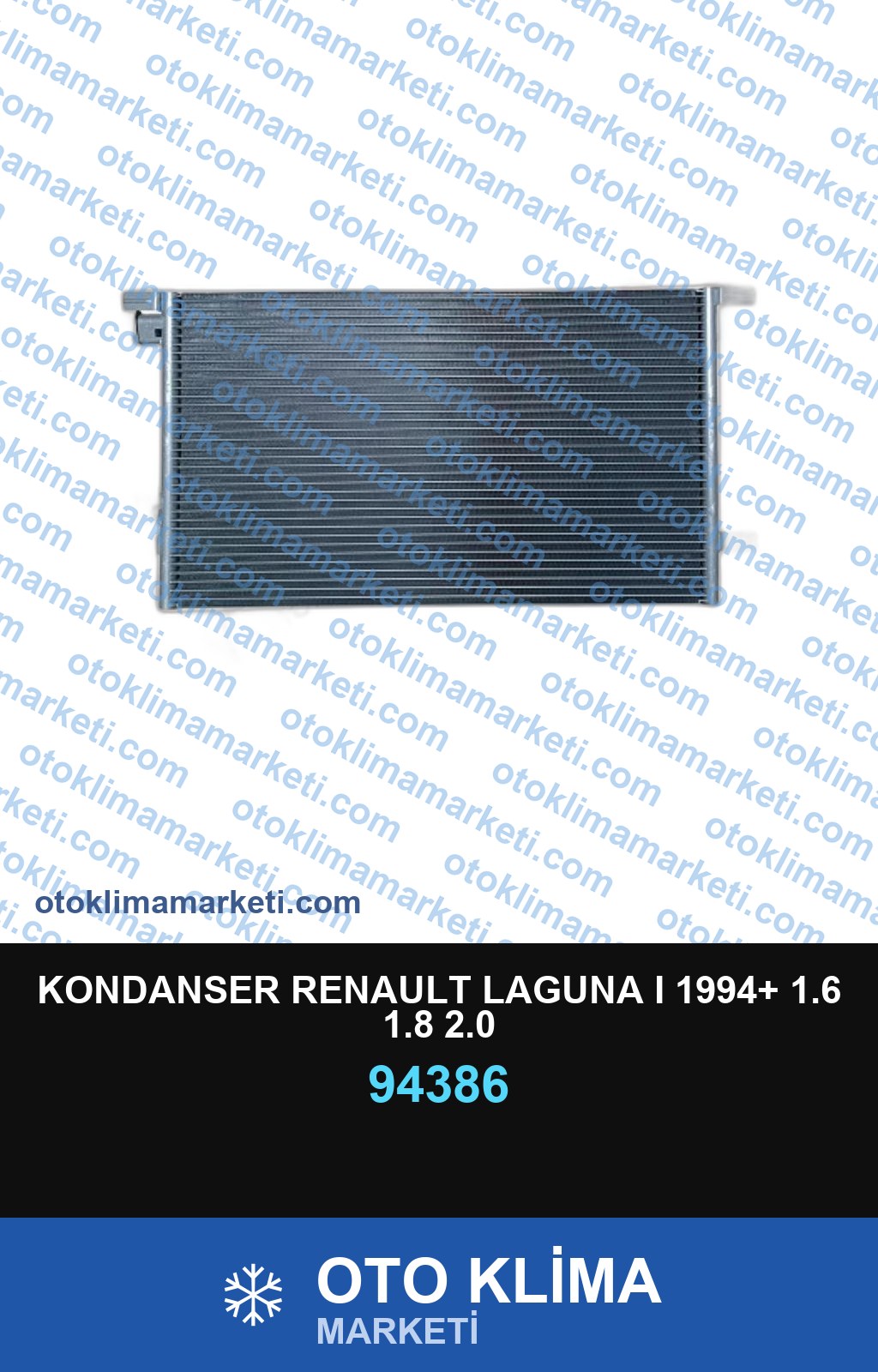 KONDANSER RENAULT LAGUNA I 1994+ 1.6 1.8 2.0