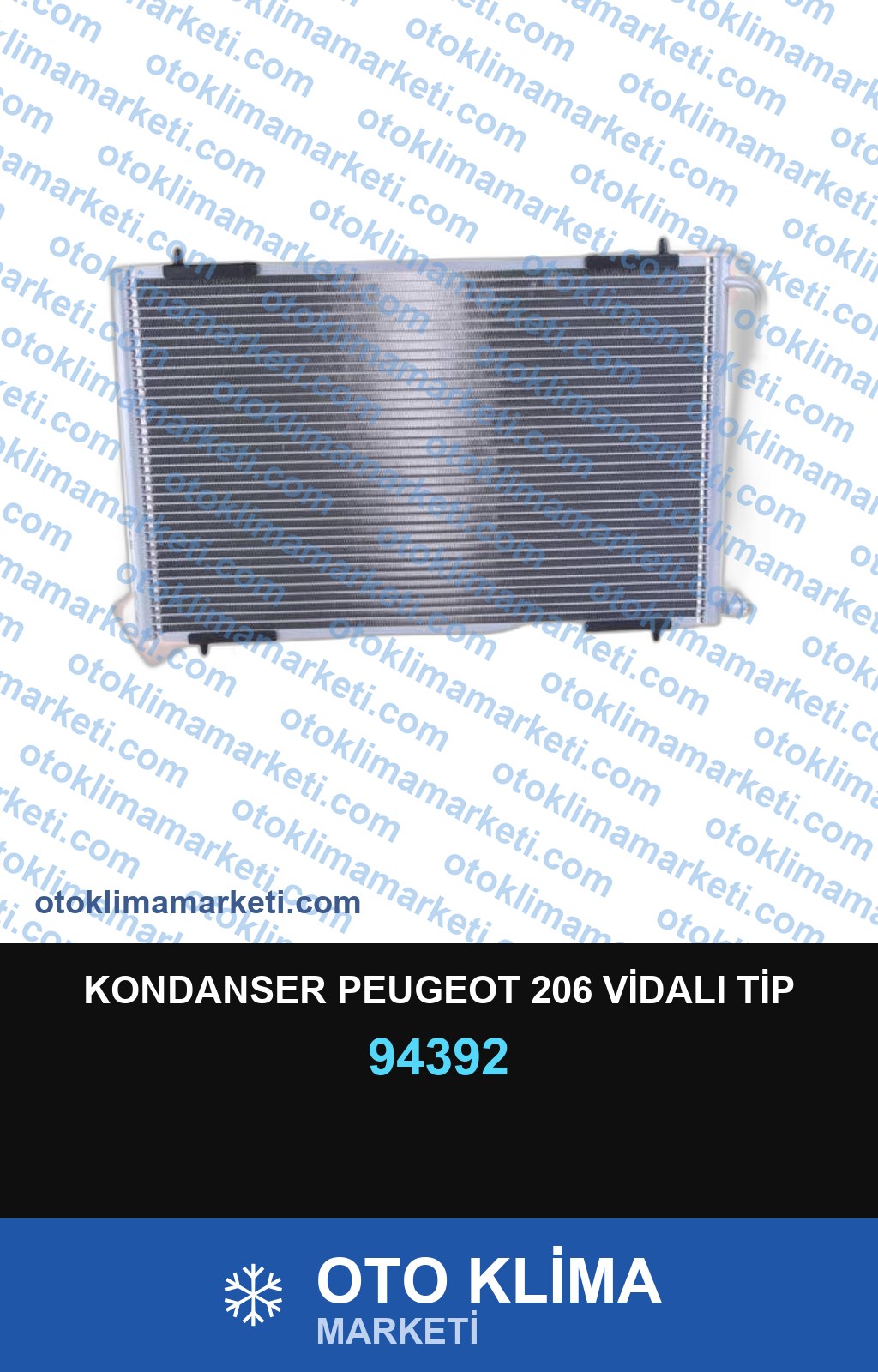 KONDANSER PEUGEOT 206 VİDALI TİP