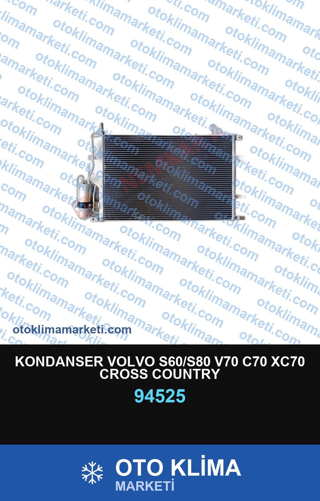 KONDANSER VOLVO S60/S80 V70 C70 XC70 CROSS COUNTRY