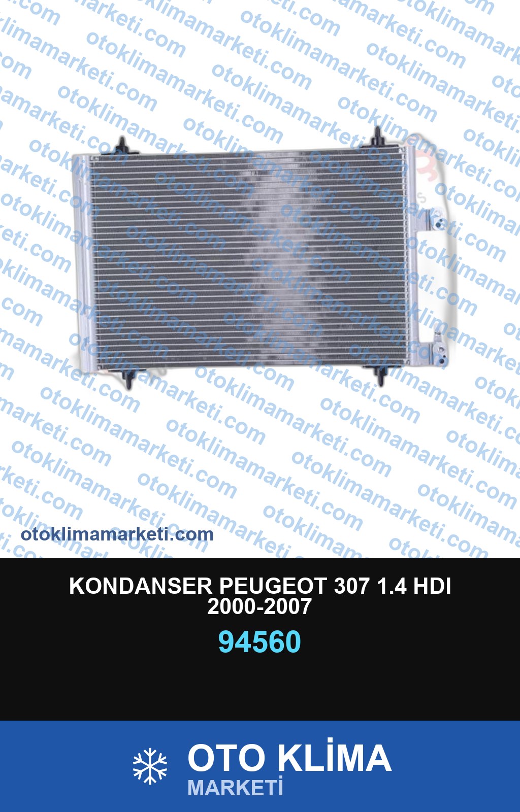 KONDANSER PEUGEOT 307 1.4 HDI 2000-2007