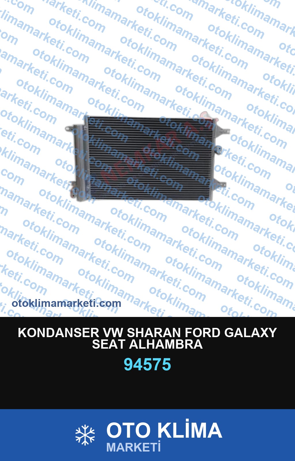 KONDANSER VW SHARAN FORD GALAXY SEAT ALHAMBRA
