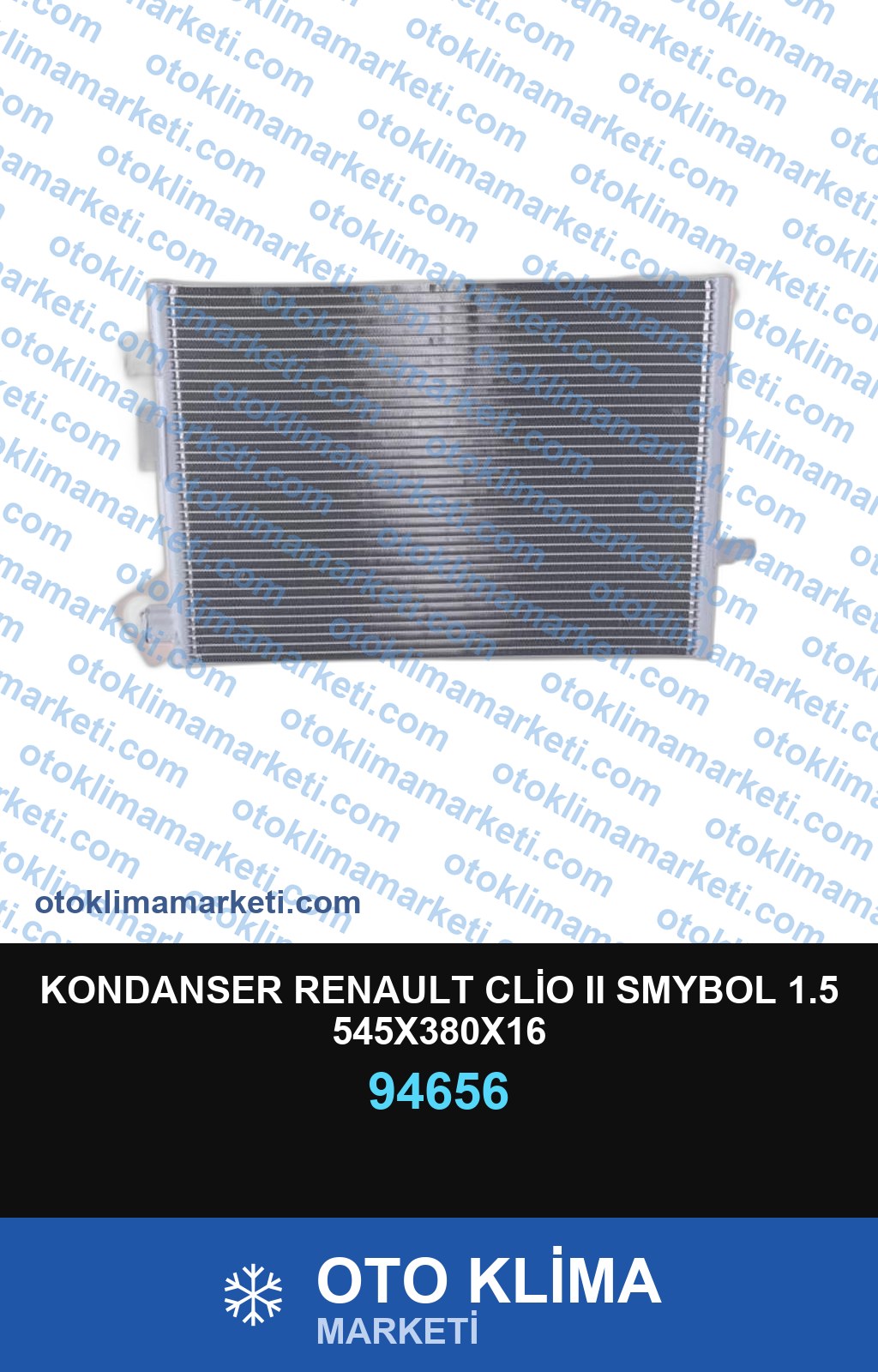 KONDANSER RENAULT CLİO II SMYBOL 1.5 545X380X16