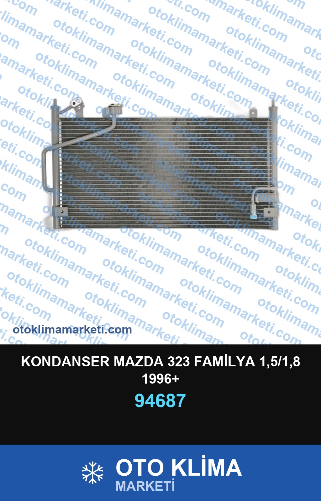 KONDANSER MAZDA 323 FAMİLYA 1,5/1,8 1996+