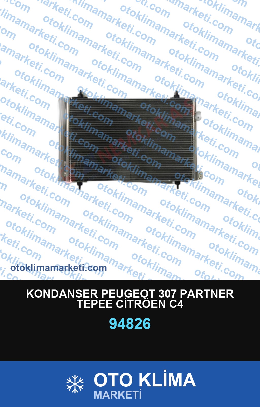 KONDANSER PEUGEOT 307 PARTNER TEPEE CİTRÖEN C4