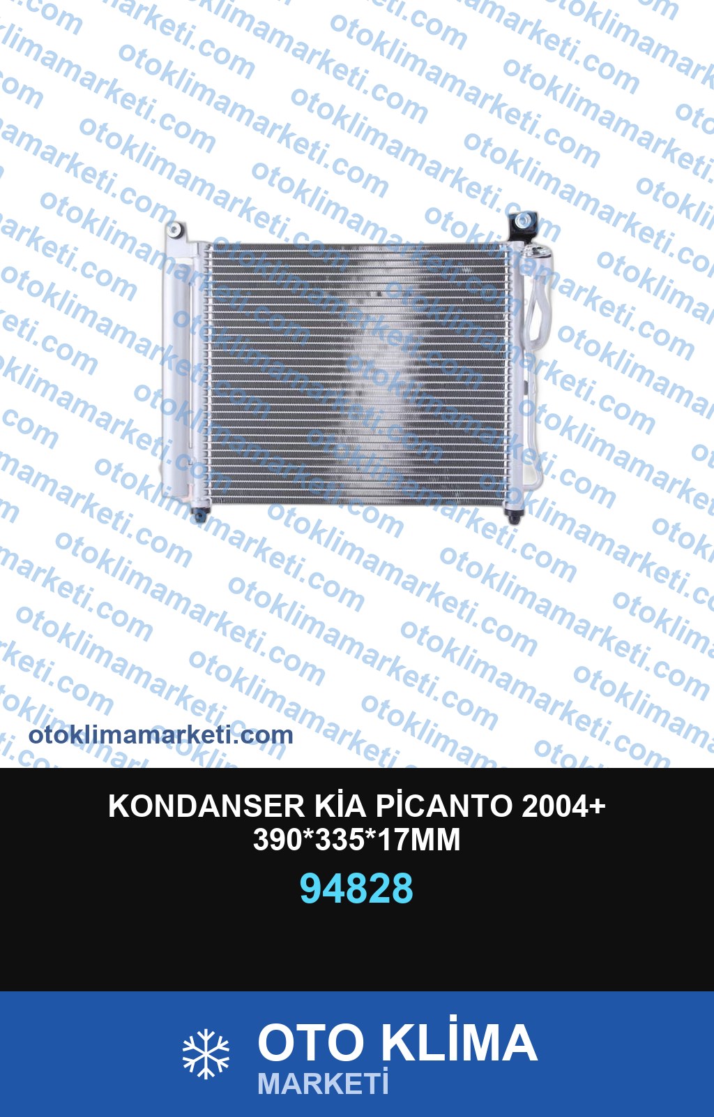 KONDANSER KİA PİCANTO 2004+ 390*335*17MM