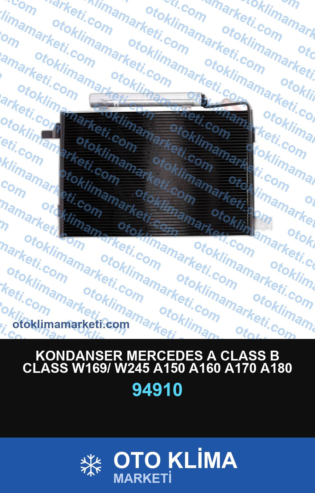 KONDANSER MERCEDES A CLASS B CLASS W169/ W245 A150 A160 A170 A180 B150 B160 B170