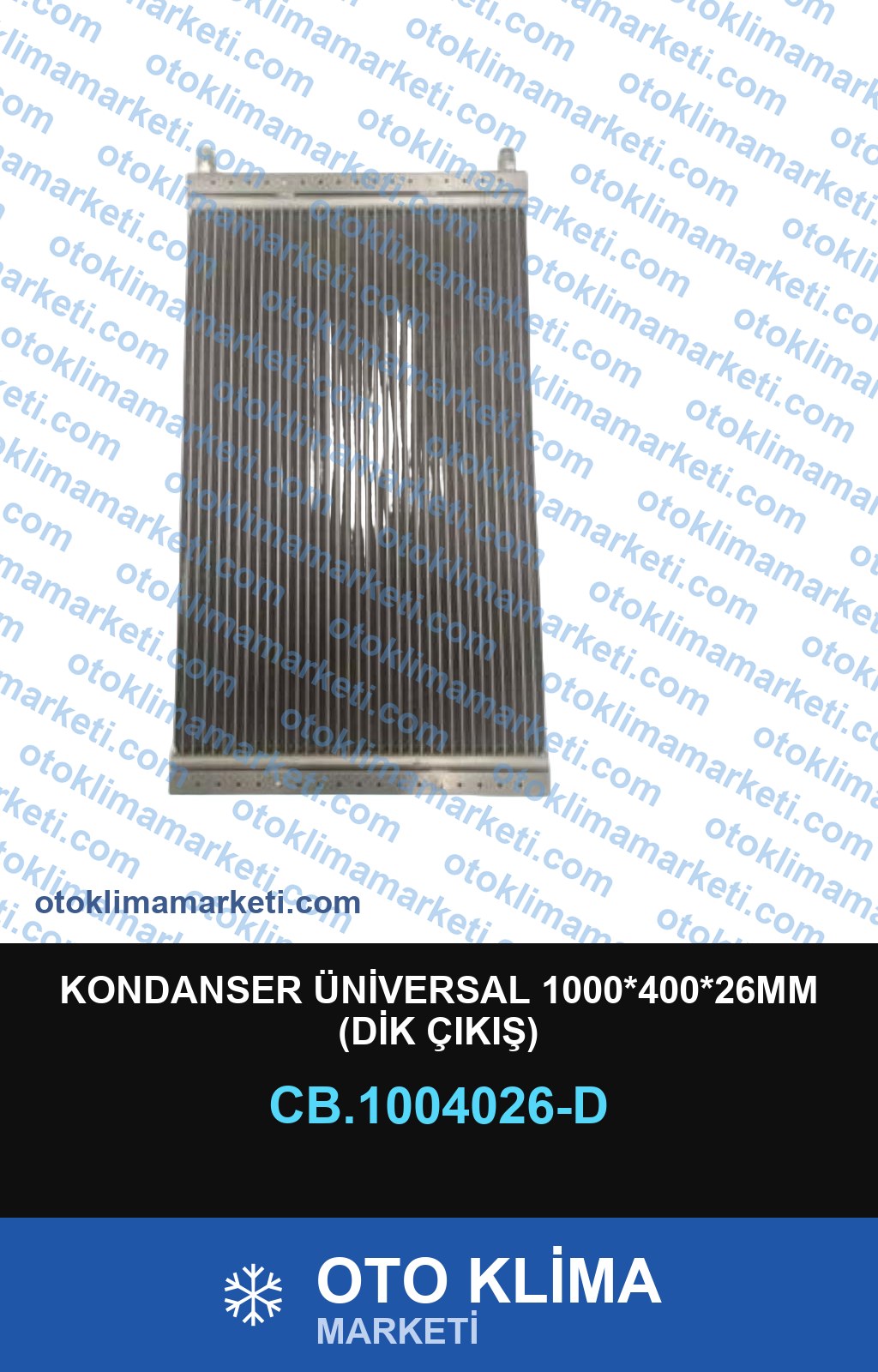 KONDANSER ÜNİVERSAL 1000*400*26MM (DİK ÇIKIŞ)