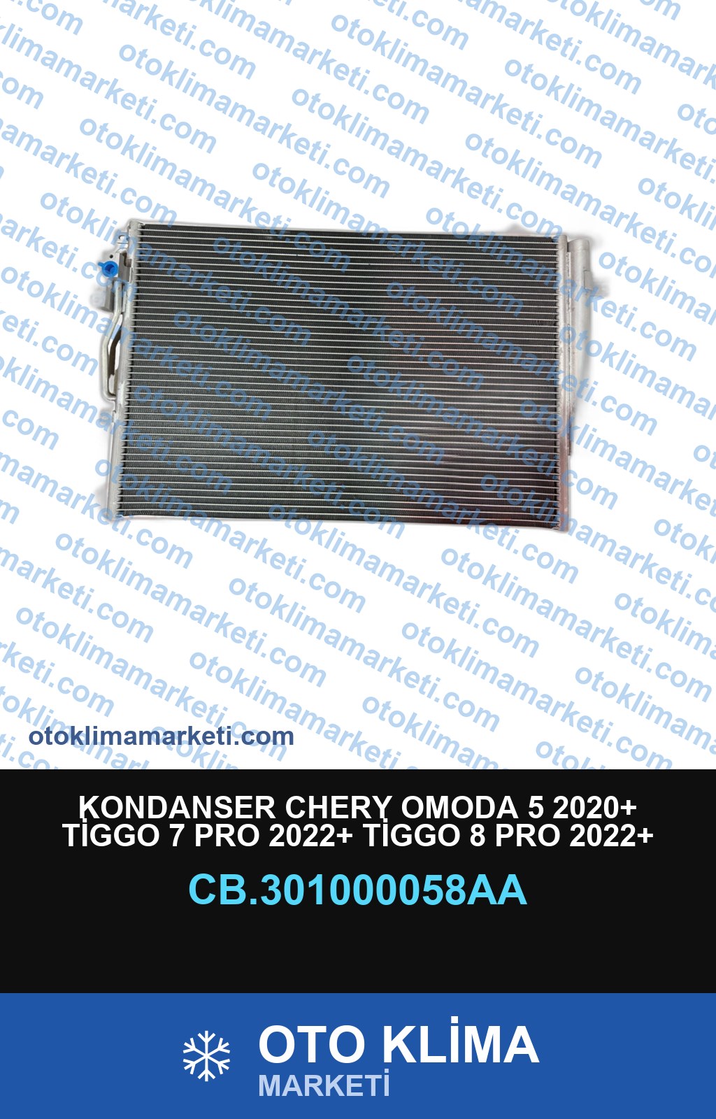 KONDANSER CHERY OMODA 5 2020+ TİGGO 7 PRO 2022+ TİGGO 8 PRO 2022+