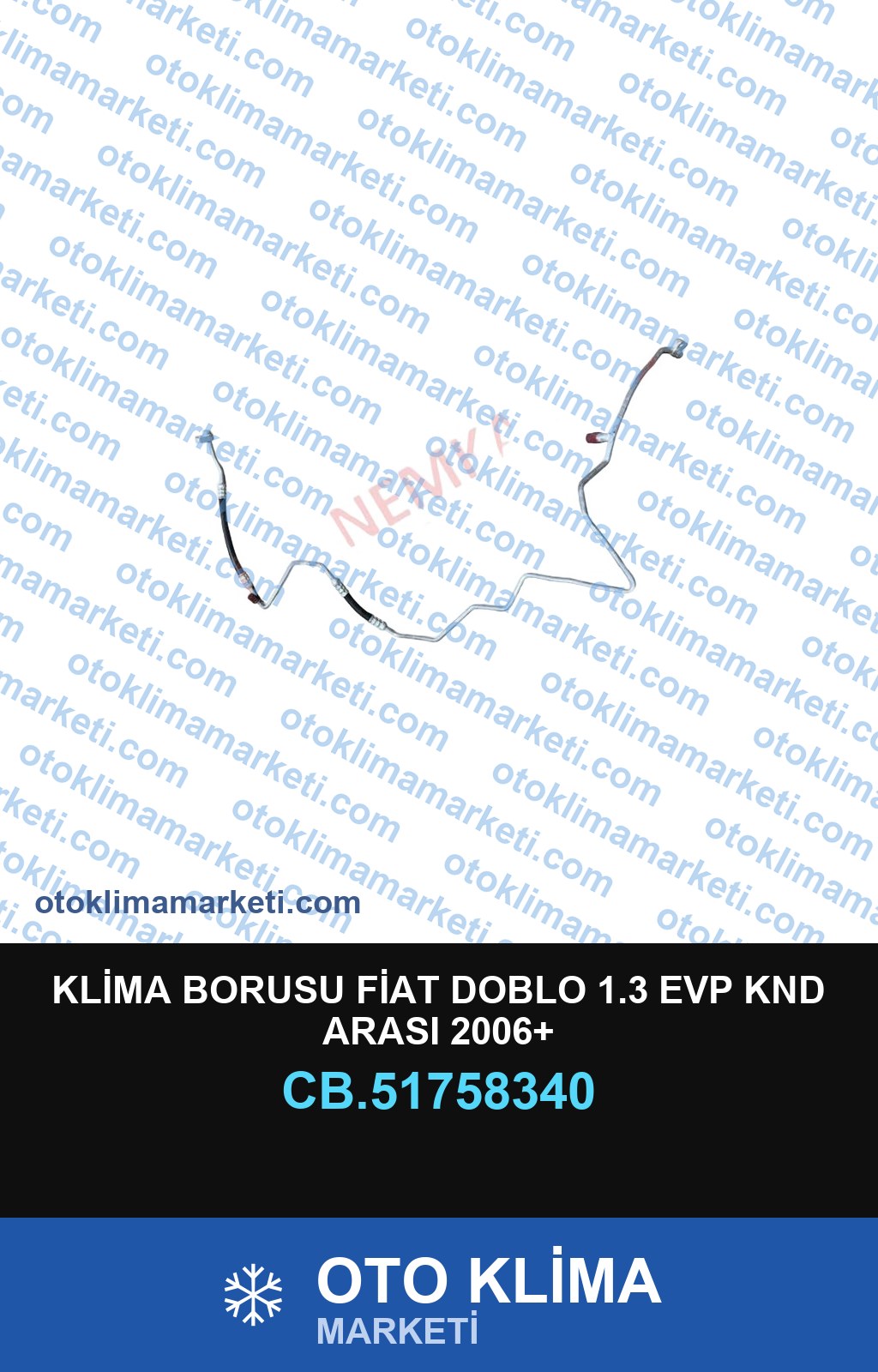 KLİMA BORUSU FİAT DOBLO 1.3 EVP KND ARASI 2006+