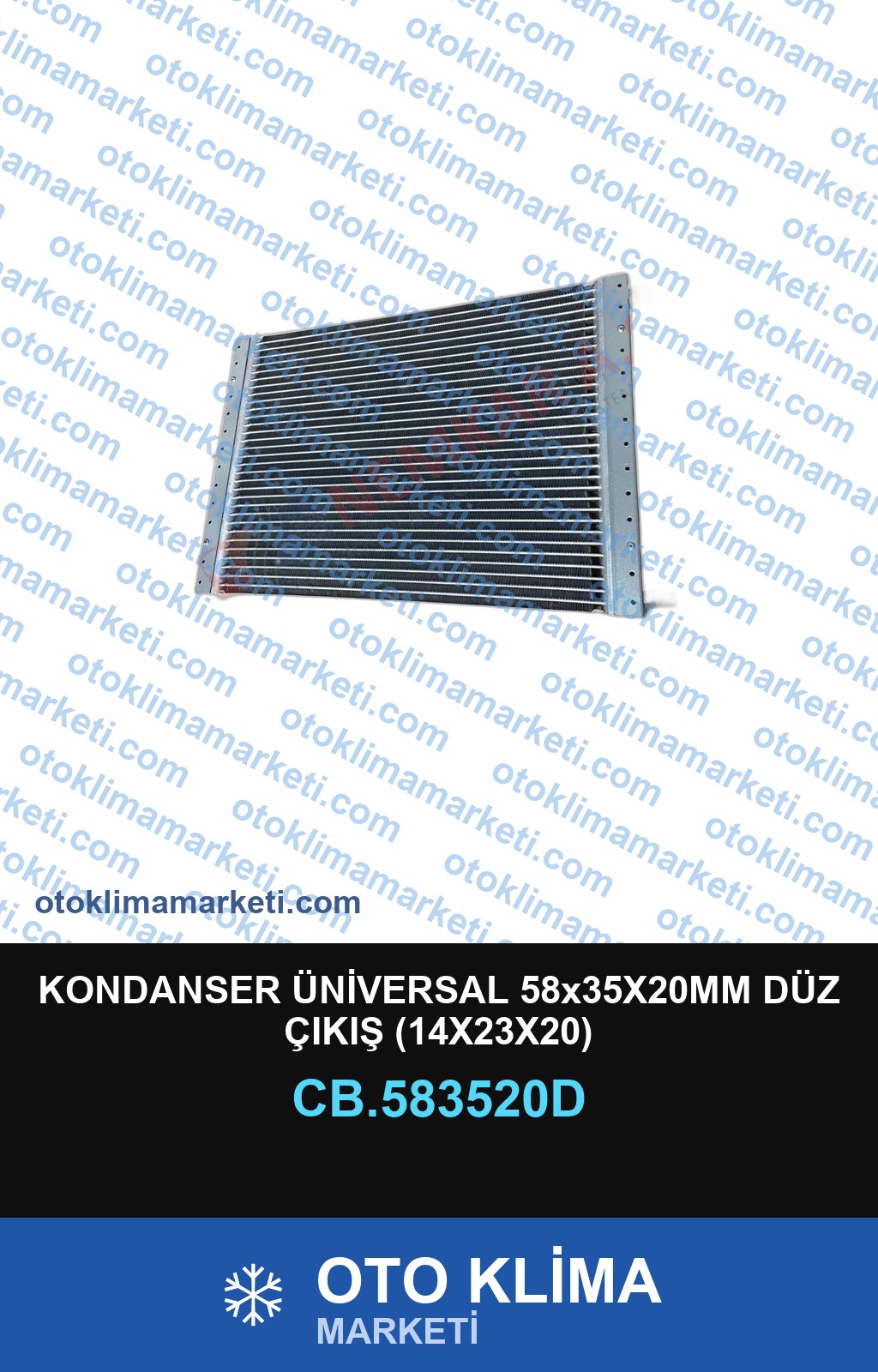 KONDANSER ÜNİVERSAL 58x35X20MM DÜZ ÇIKIŞ (14X23X20)