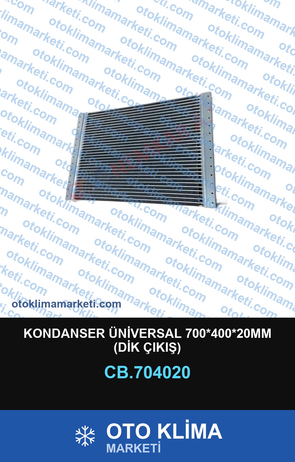 KONDANSER ÜNİVERSAL 700*400*20MM (DİK ÇIKIŞ)