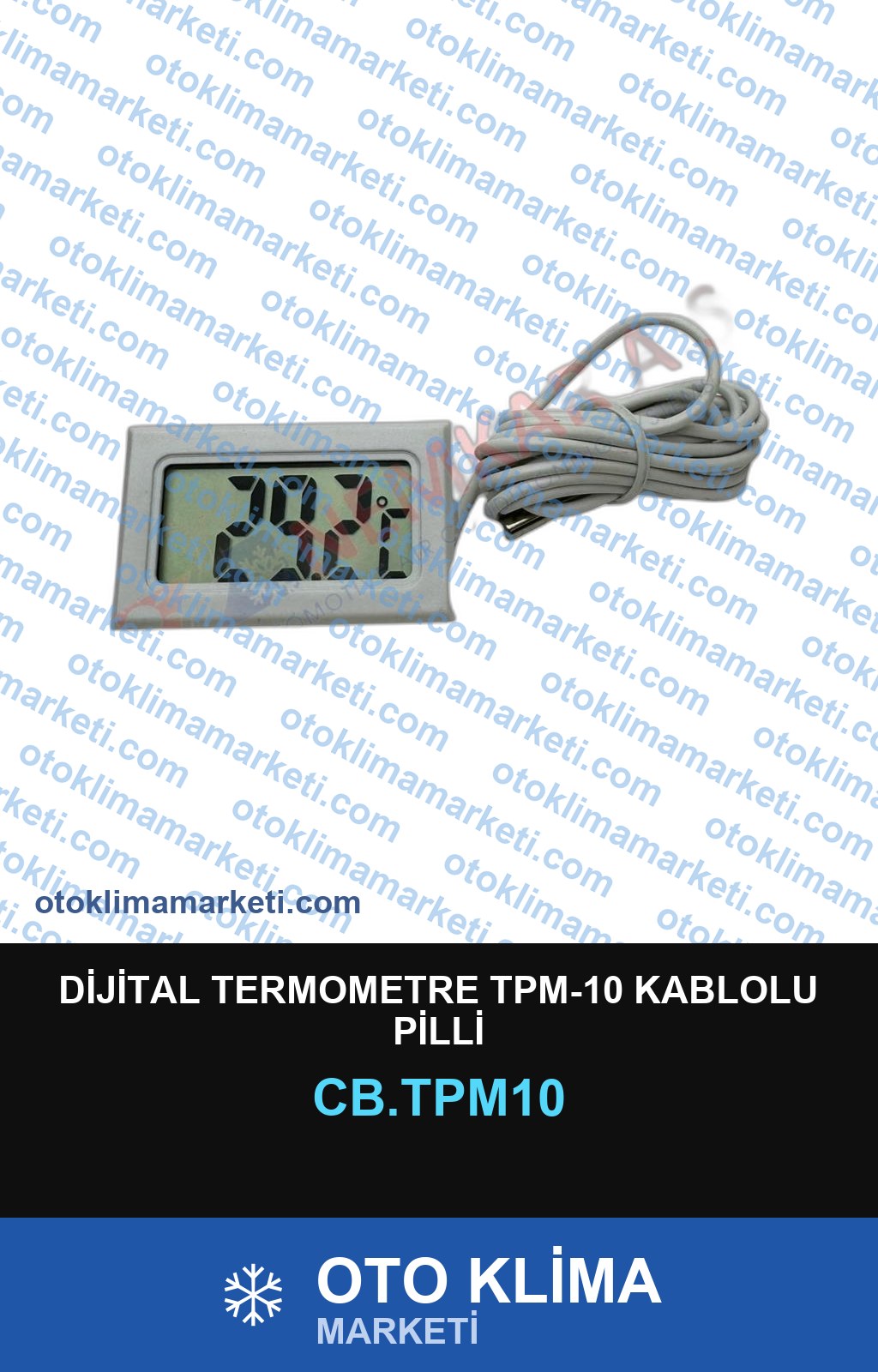 DİJİTAL TERMOMETRE TPM-10 KABLOLU PİLLİ
