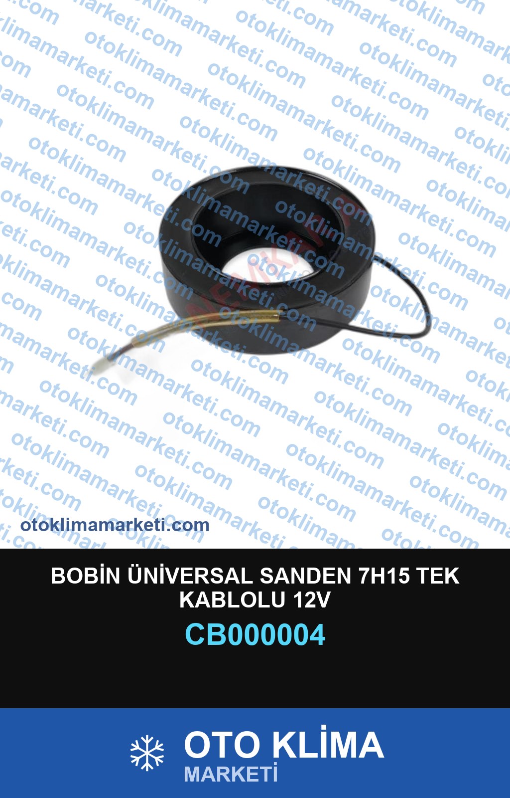 BOBİN ÜNİVERSAL SANDEN 7H15 TEK KABLOLU 12V