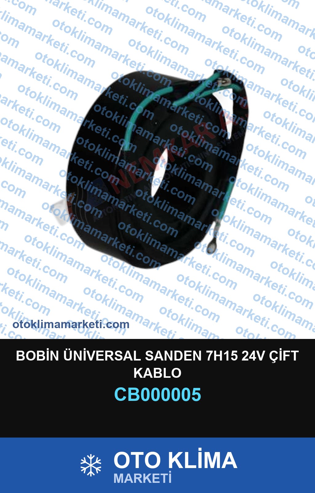 BOBİN ÜNİVERSAL SANDEN 7H15 24V ÇİFT KABLO