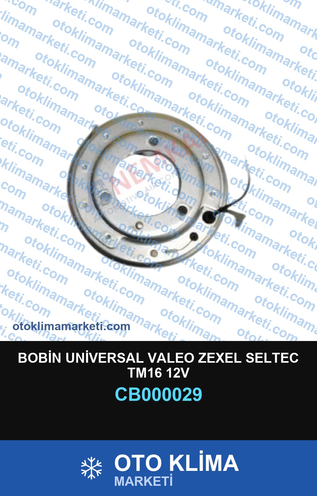 BOBİN UNİVERSAL VALEO ZEXEL SELTEC TM16 12V