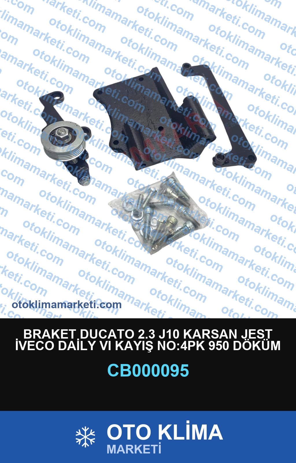 BRAKET DUCATO 2.3 J10 KARSAN JEST İVECO DAİLY VI KAYIŞ NO:4PK 950 DÖKÜM