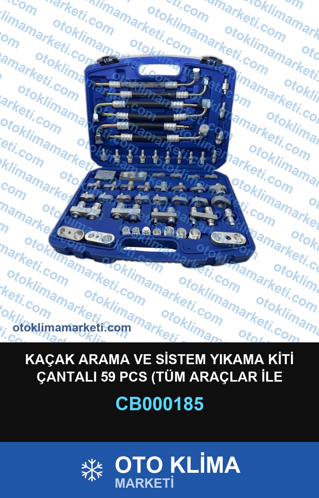 KAÇAK ARAMA VE SİSTEM YIKAMA KİTİ ÇANTALI 59 PCS (TÜM ARAÇLAR İLE UYUMLU)