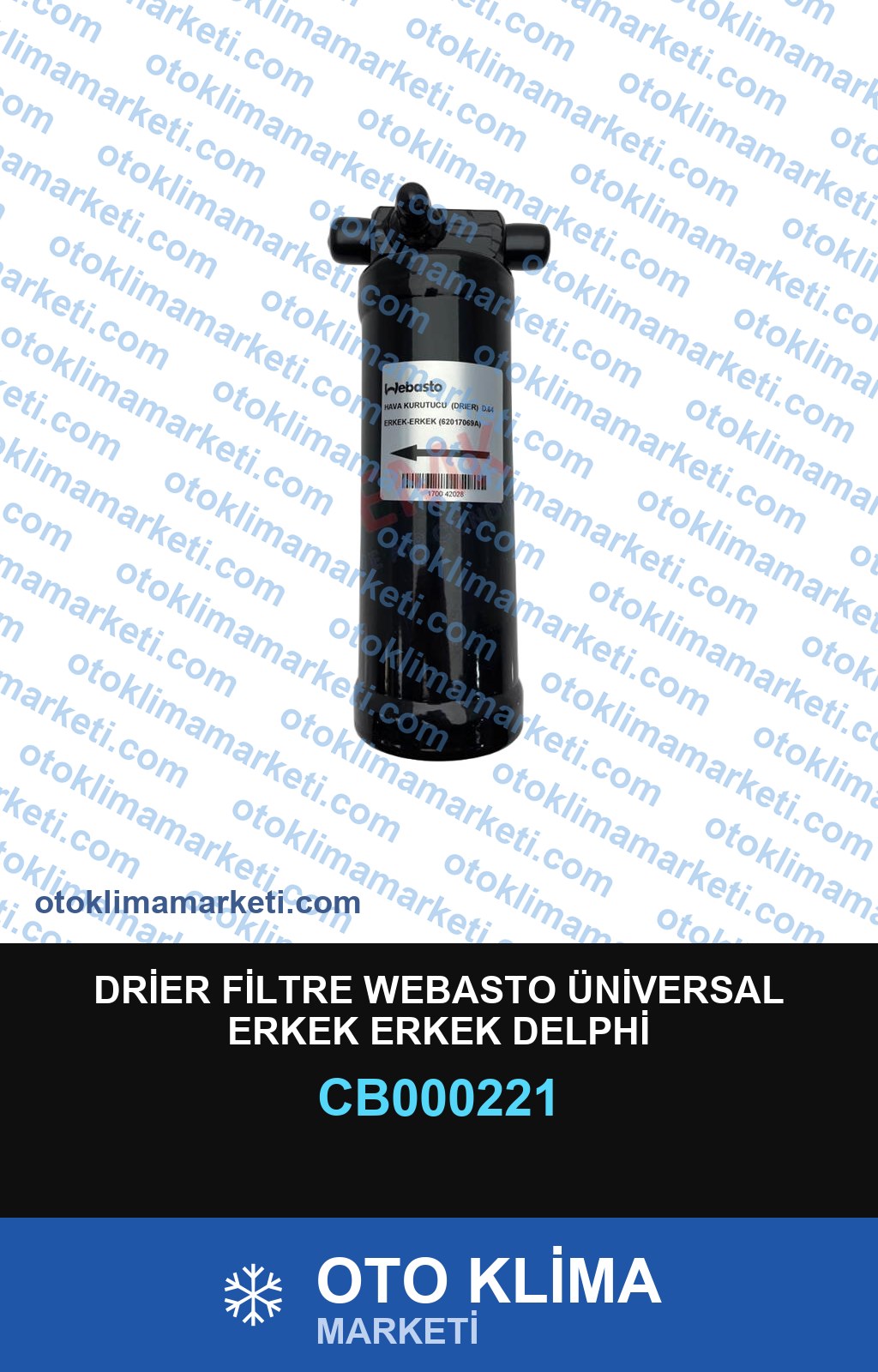 DRİER FİLTRE WEBASTO ÜNİVERSAL ERKEK ERKEK DELPHİ