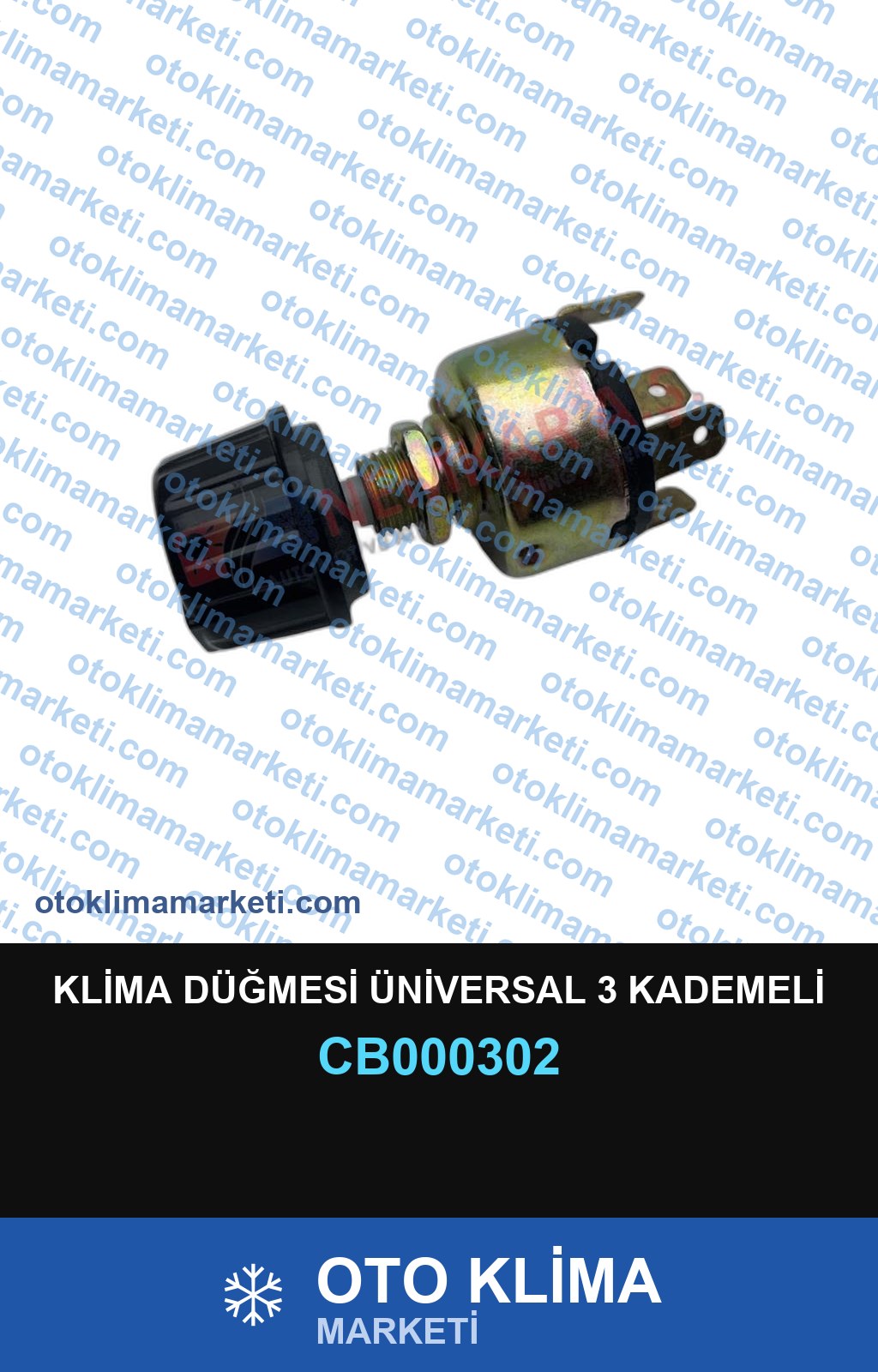 KLİMA DÜĞMESİ ÜNİVERSAL 3 KADEMELİ