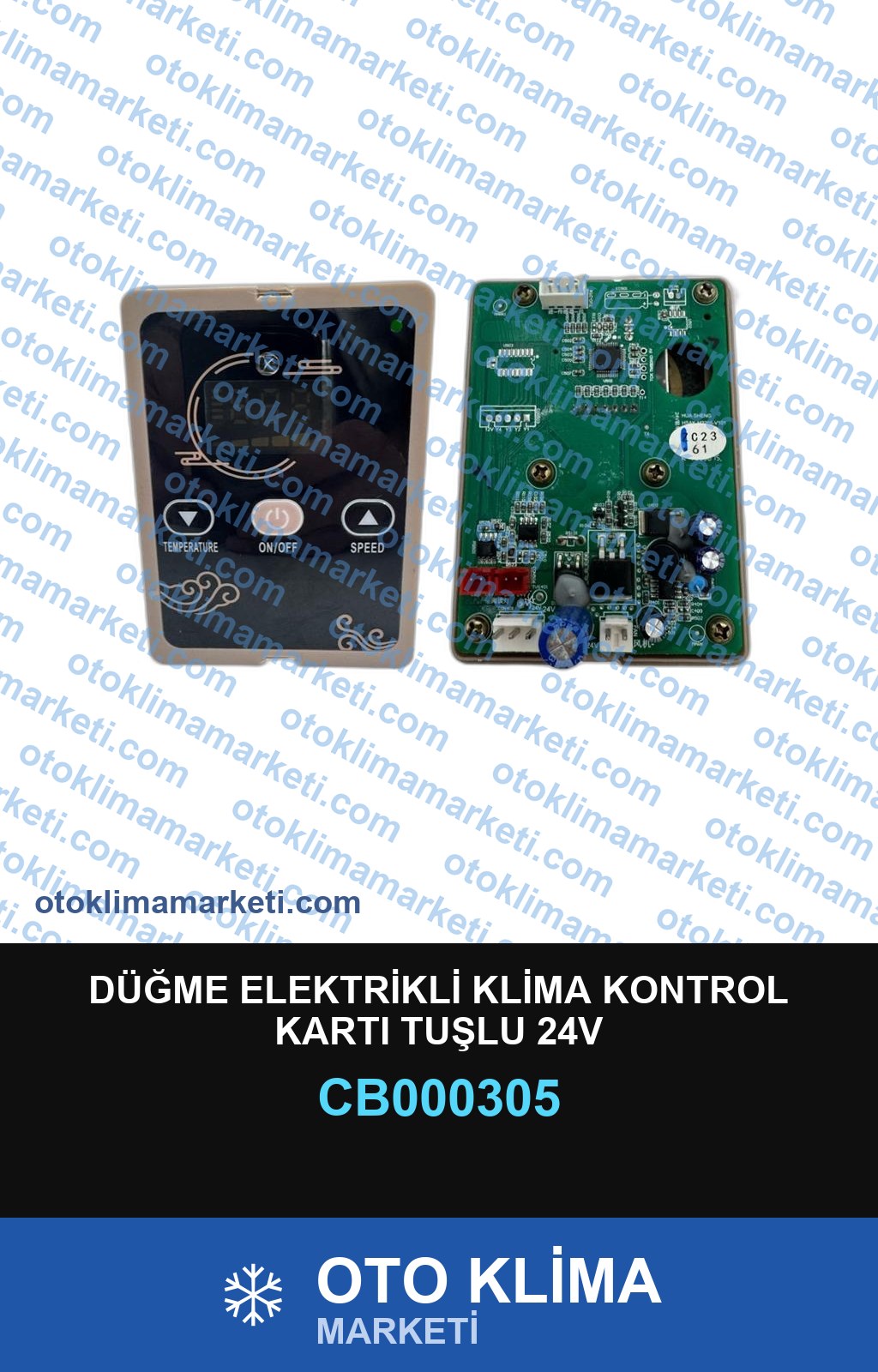DÜĞME ELEKTRİKLİ KLİMA KONTROL KARTI TUŞLU 24V