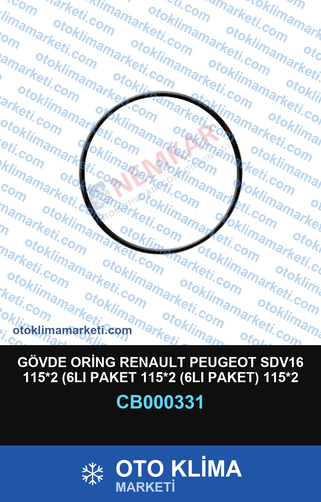 GÖVDE ORİNG RENAULT PEUGEOT SDV16 115*2 (6LI PAKET 115*2 (6LI PAKET) 115*2 (6LI PAKET) 115*2 (6LI PAKET)
