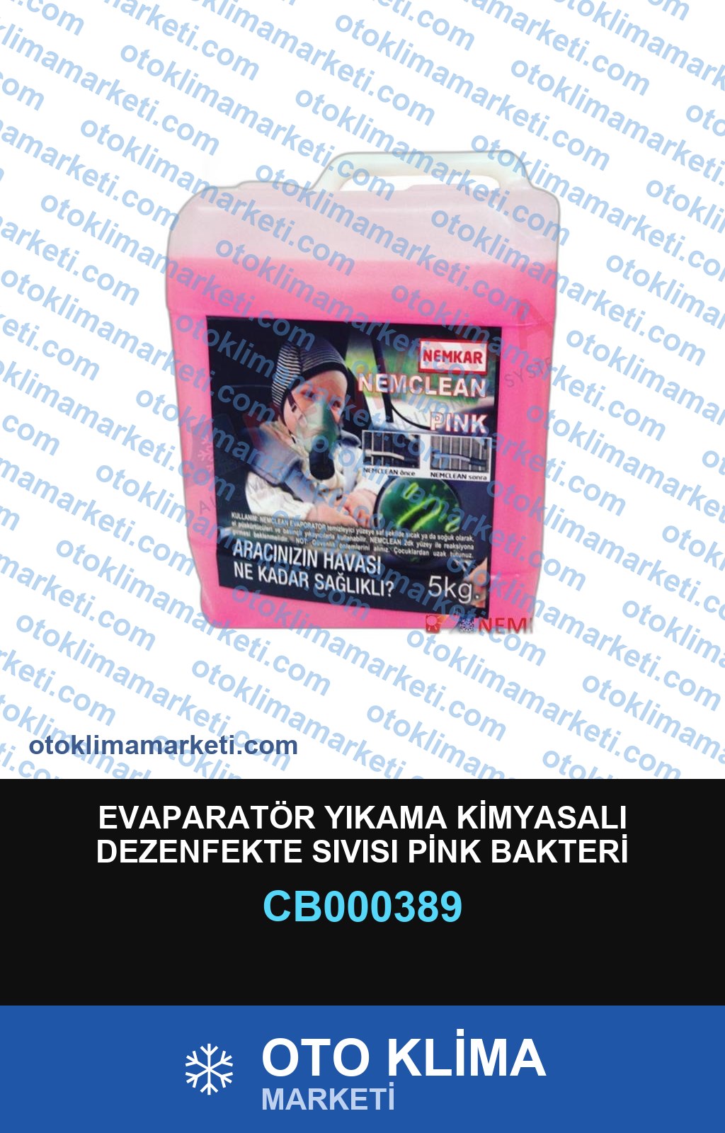 EVAPARATÖR YIKAMA KİMYASALI DEZENFEKTE SIVISI PİNK BAKTERİ ÖLDÜRÜCÜ 5LT
