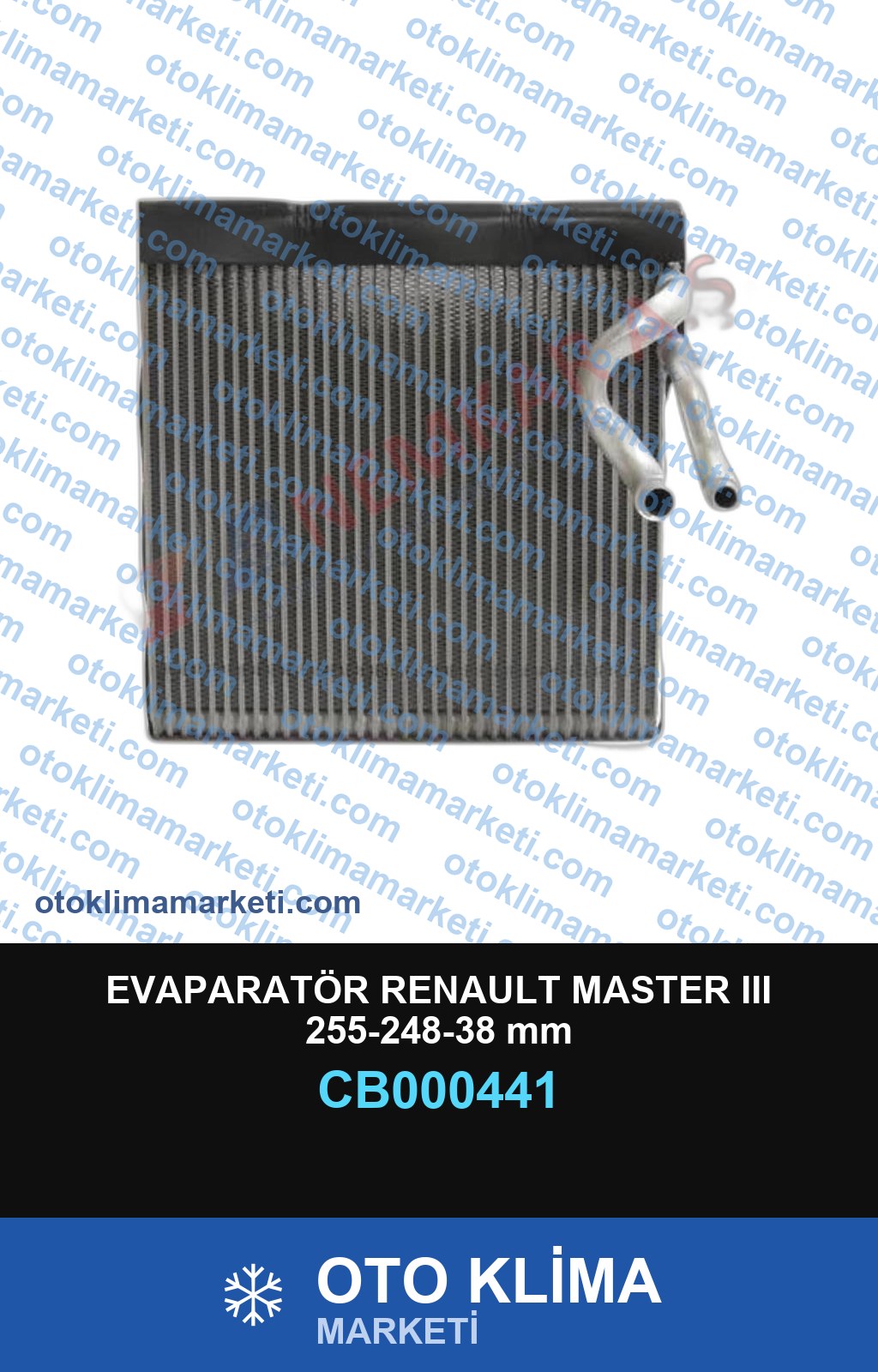 EVAPARATÖR RENAULT MASTER III 255-248-38 mm