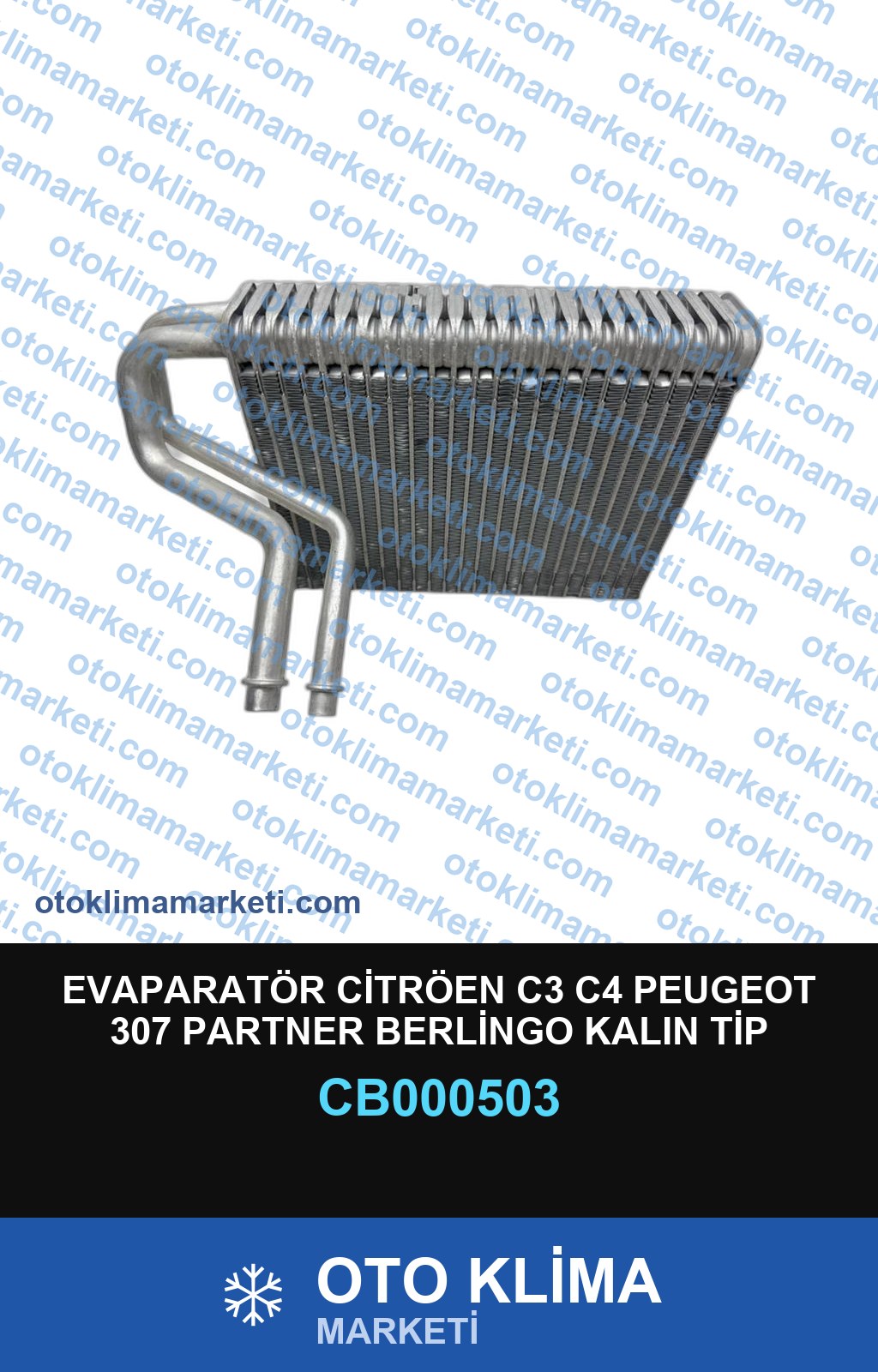 EVAPARATÖR CİTRÖEN C3 C4 PEUGEOT 307 PARTNER BERLİNGO KALIN TİP 237*200*50MM