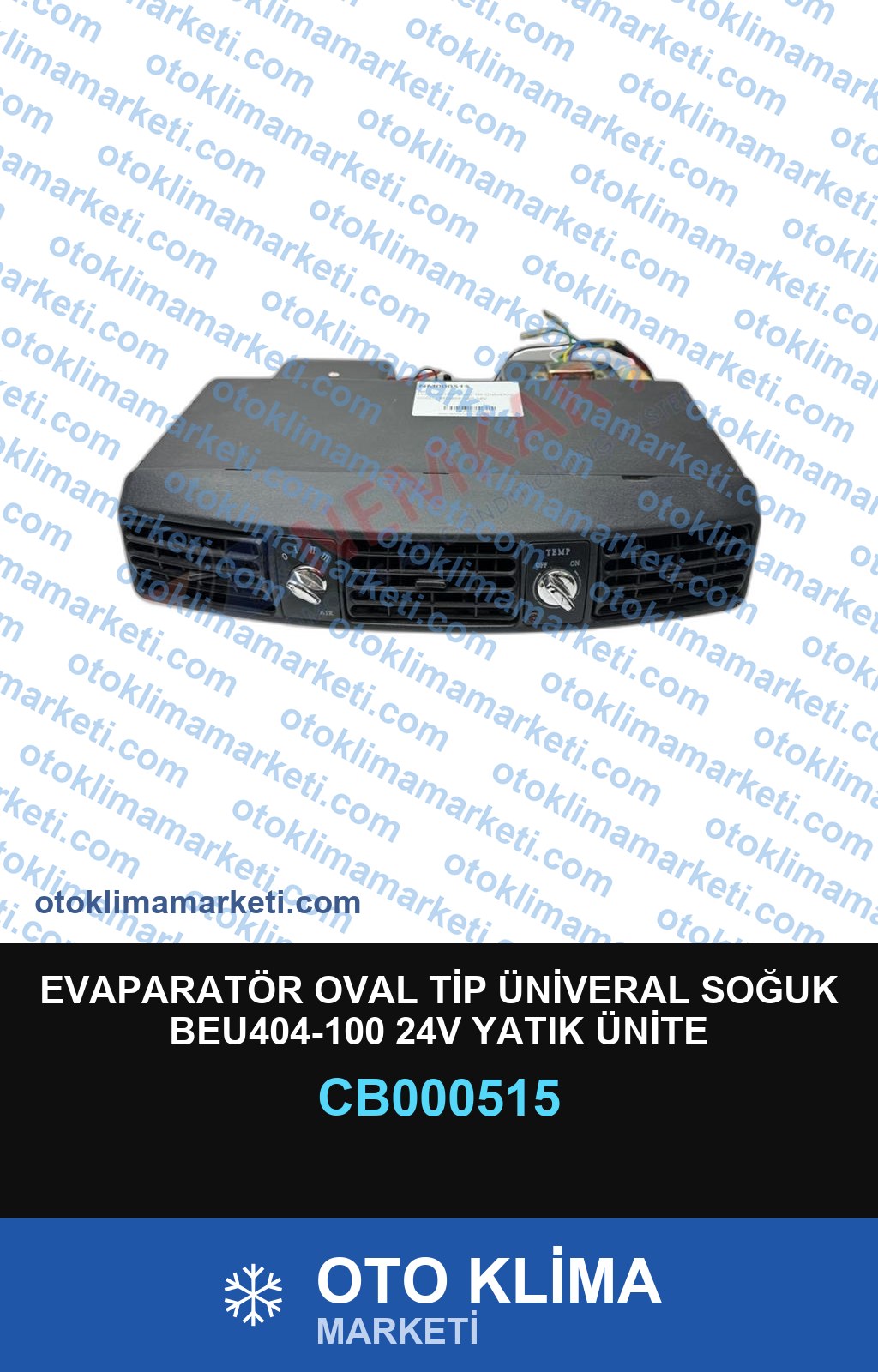 EVAPARATÖR OVAL TİP ÜNİVERAL SOĞUK BEU404-100 24V YATIK ÜNİTE 385*320*12mm