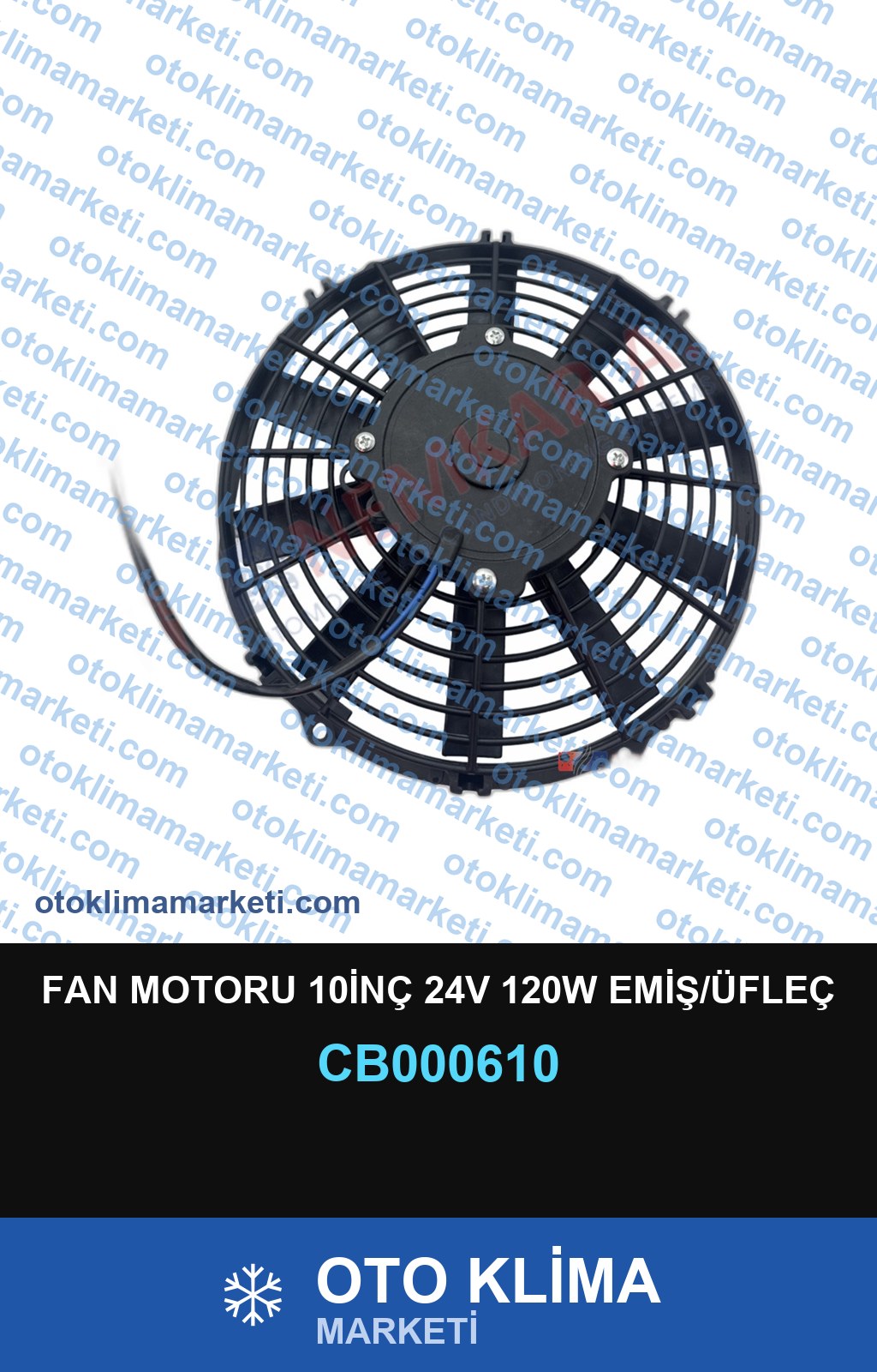 FAN MOTORU 10İNÇ 24V 120W EMİŞ/ÜFLEÇ