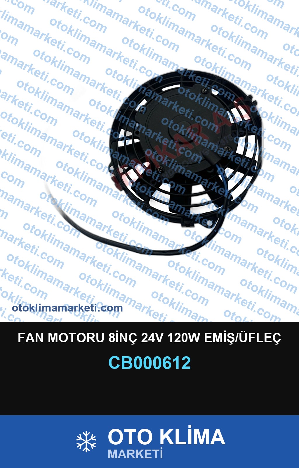FAN MOTORU 8İNÇ 24V 120W EMİŞ/ÜFLEÇ
