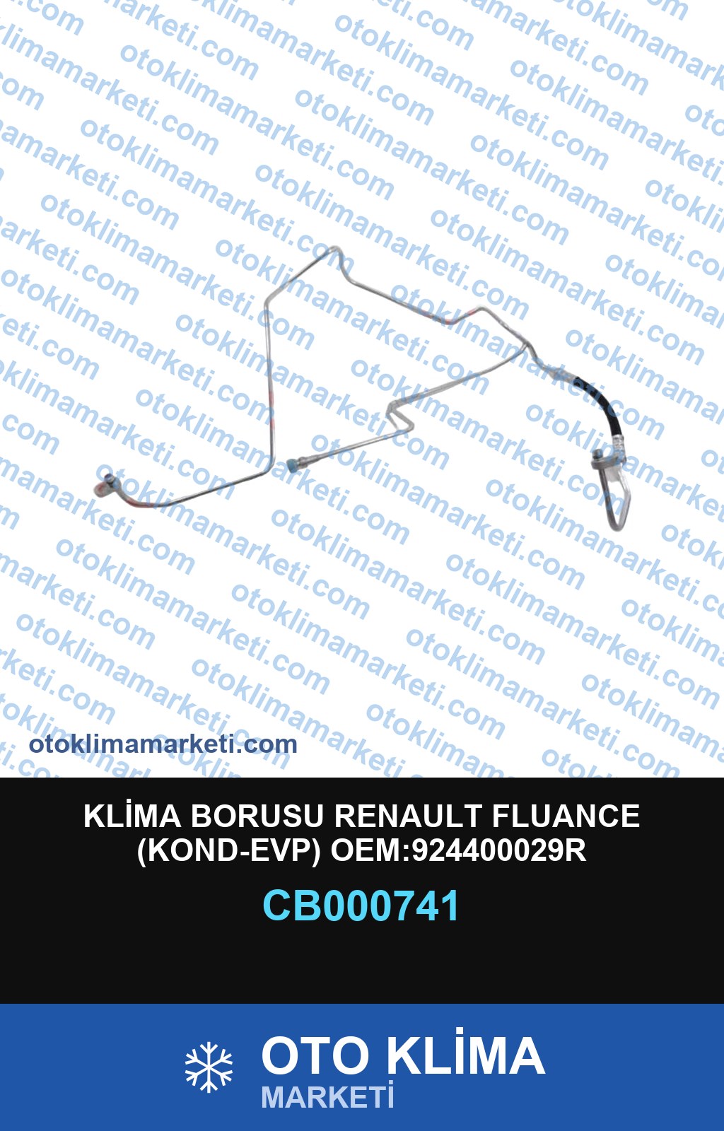 KLİMA BORUSU RENAULT FLUANCE (KOND-EVP) OEM:924400029R