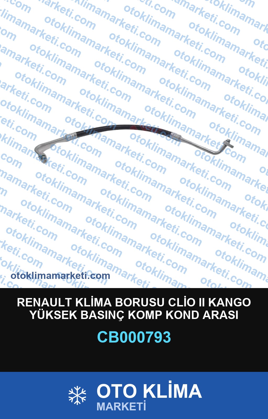 RENAULT KLİMA BORUSU CLİO II KANGO YÜKSEK BASINÇ KOMP KOND ARASI