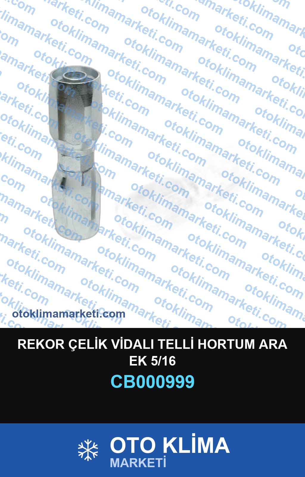 REKOR ÇELİK VİDALI TELLİ HORTUM ARA EK 5/16