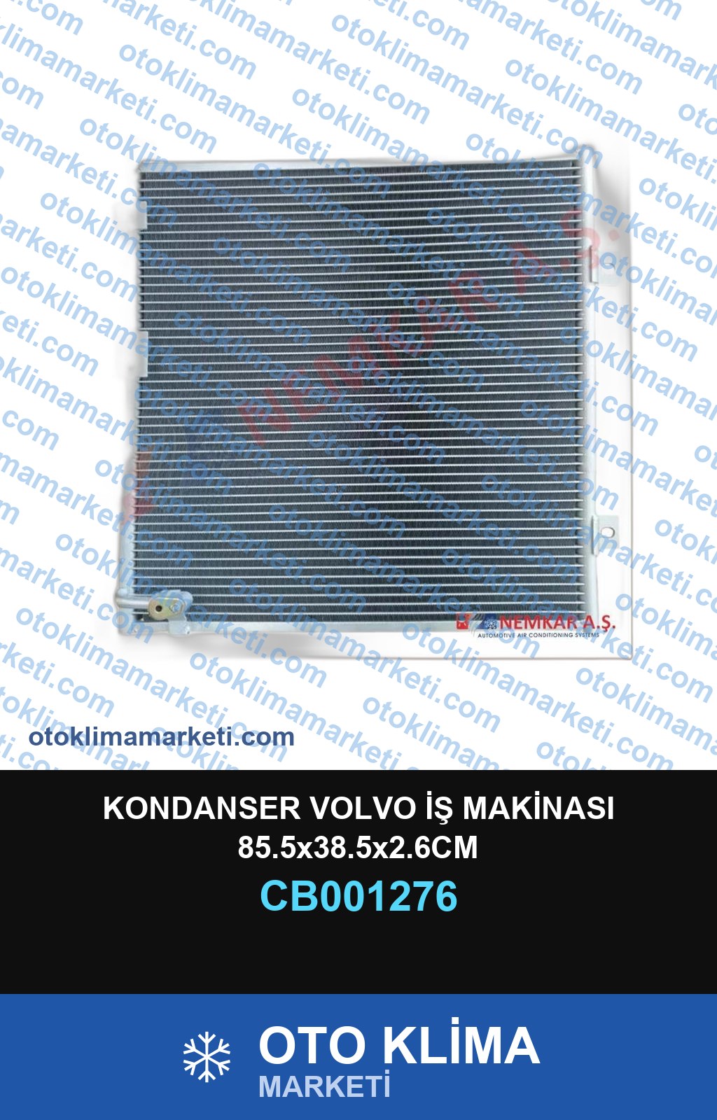 KONDANSER VOLVO İŞ MAKİNASI 85.5x38.5x2.6CM