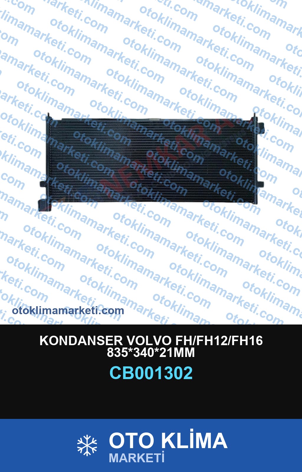 KONDANSER VOLVO FH/FH12/FH16 835*340*21MM